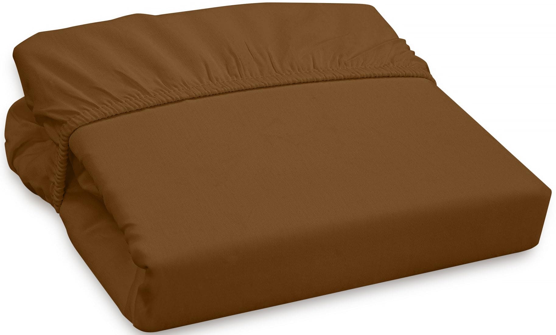 Royale Linens300 Thread Count 100% Long Staple Combed Cotton Fitted Sheet -Soft Deep Pocket Bottom Sheet - Chocolate Fitted Sheet Queen Size - Queen Fitted Sheet Only -Elastic Sheet (Queen,Chocolate)