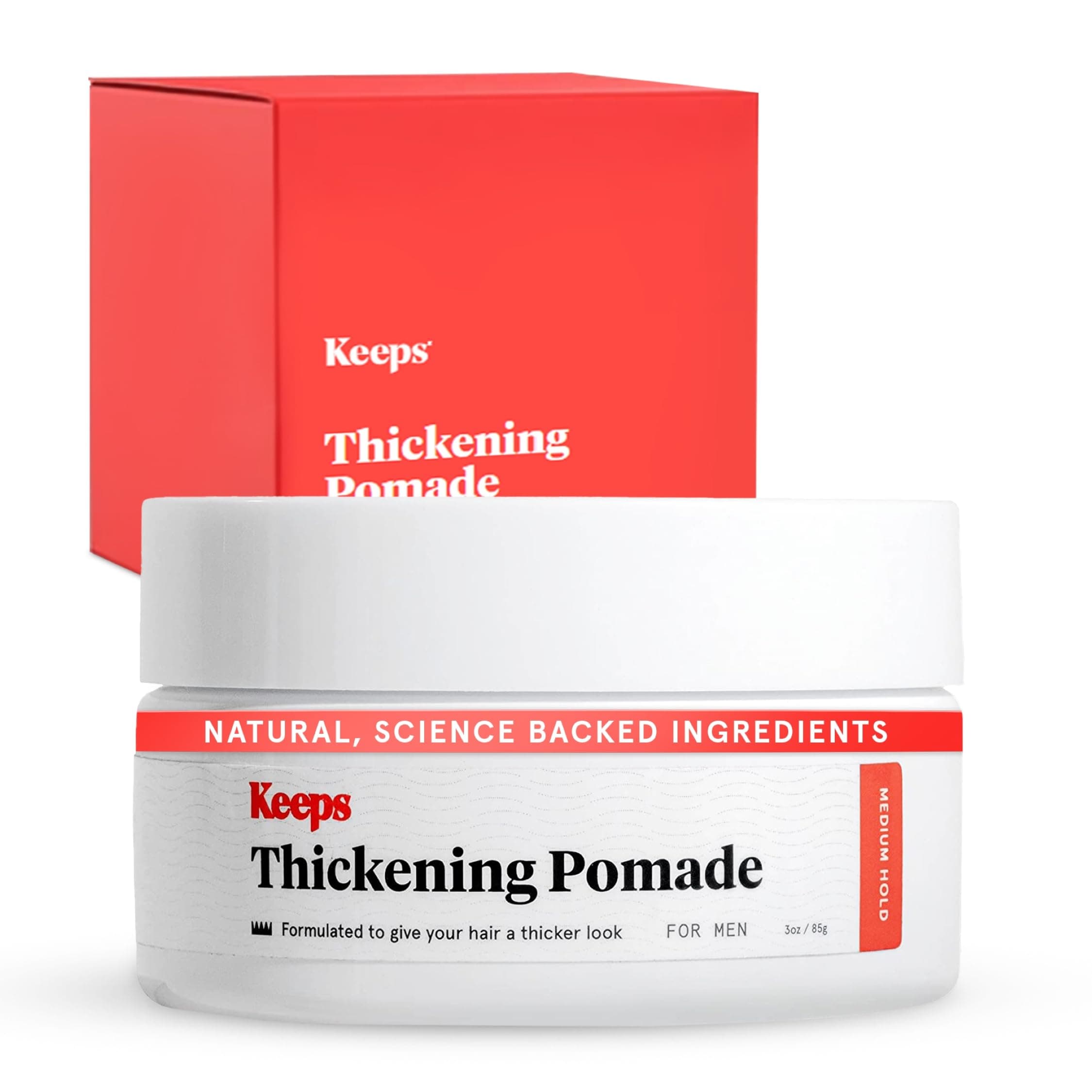 Thickening Pomade for Men - Matte Finish Medium Hold Styling Pomade - Biotin Hair Styling for Fuller Thicker Looking Hair - Ethanol & Propylene Glycol Free - Travel Size - 3 Oz
