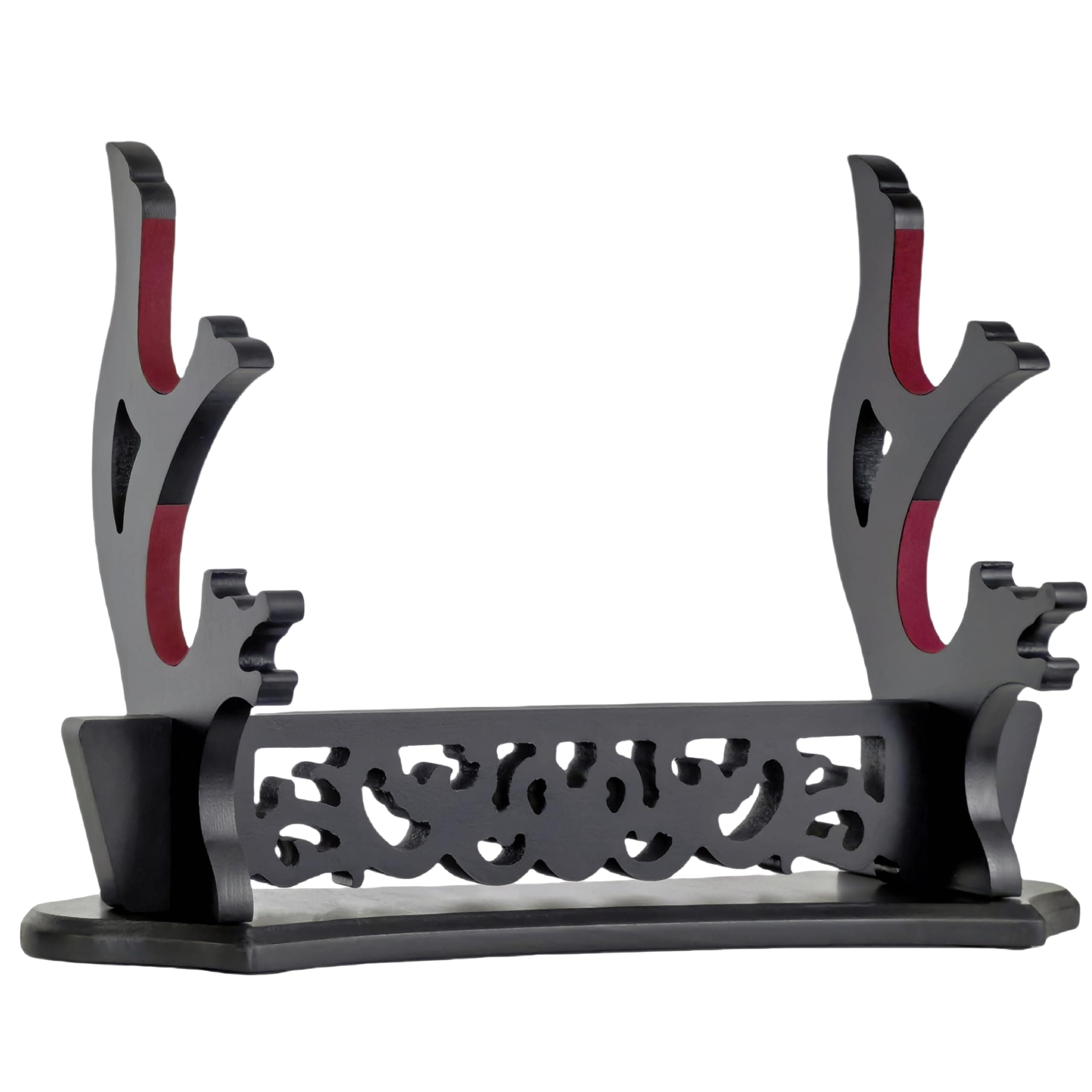 Sword Stand Hollow Pattern Sword Rack, Katana Stand Wands Display Stand, Samurai Sword Stand Holder (2-Tier)