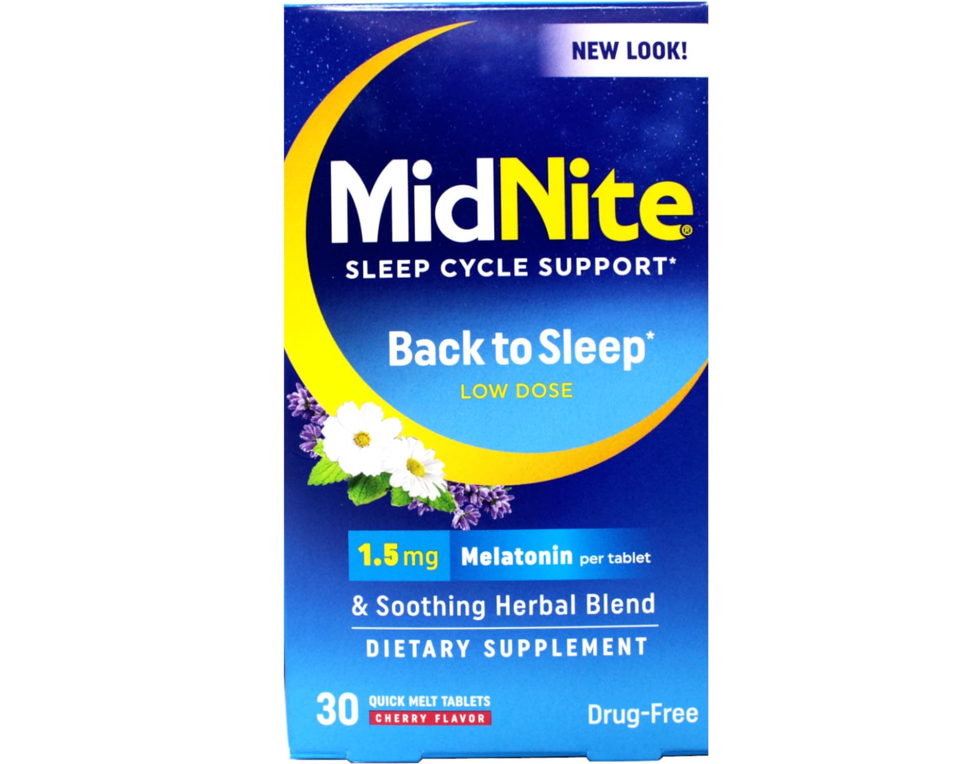 MidNite Natural Sleep Supplement, 30 Count Box