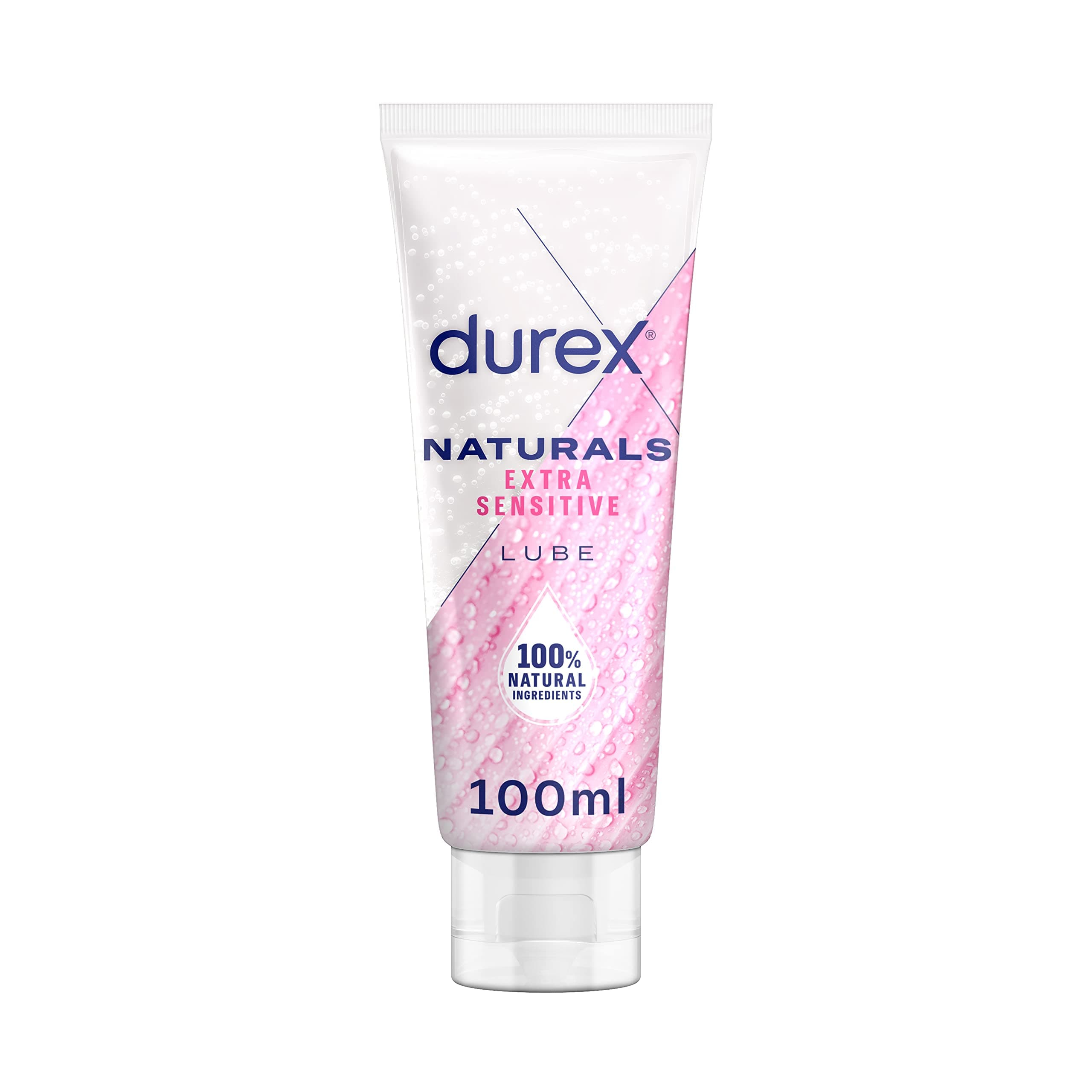 Natural Extra Sensitive Water-Based Lube 100 ml, Intimate Gel Aloe Vera, Non-Sticky, Ph Friendly, Condom and Toy Compatible, Eases Vaginal Dryness