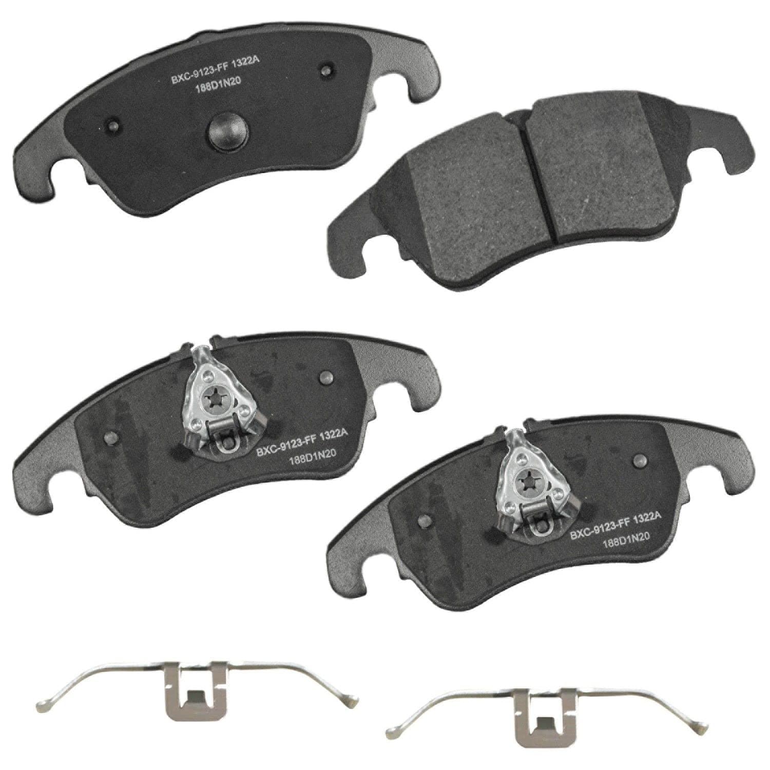 Bendix Premium SBC1322A Ceramic Front Brake Pads for Audi A4 2016-2009, A4 Quattro 2016-2009, A5 2014-2010, A5 Quattro 2017-2008, allroad 2016-2013, S4 2016-2010, S5 2017-2008