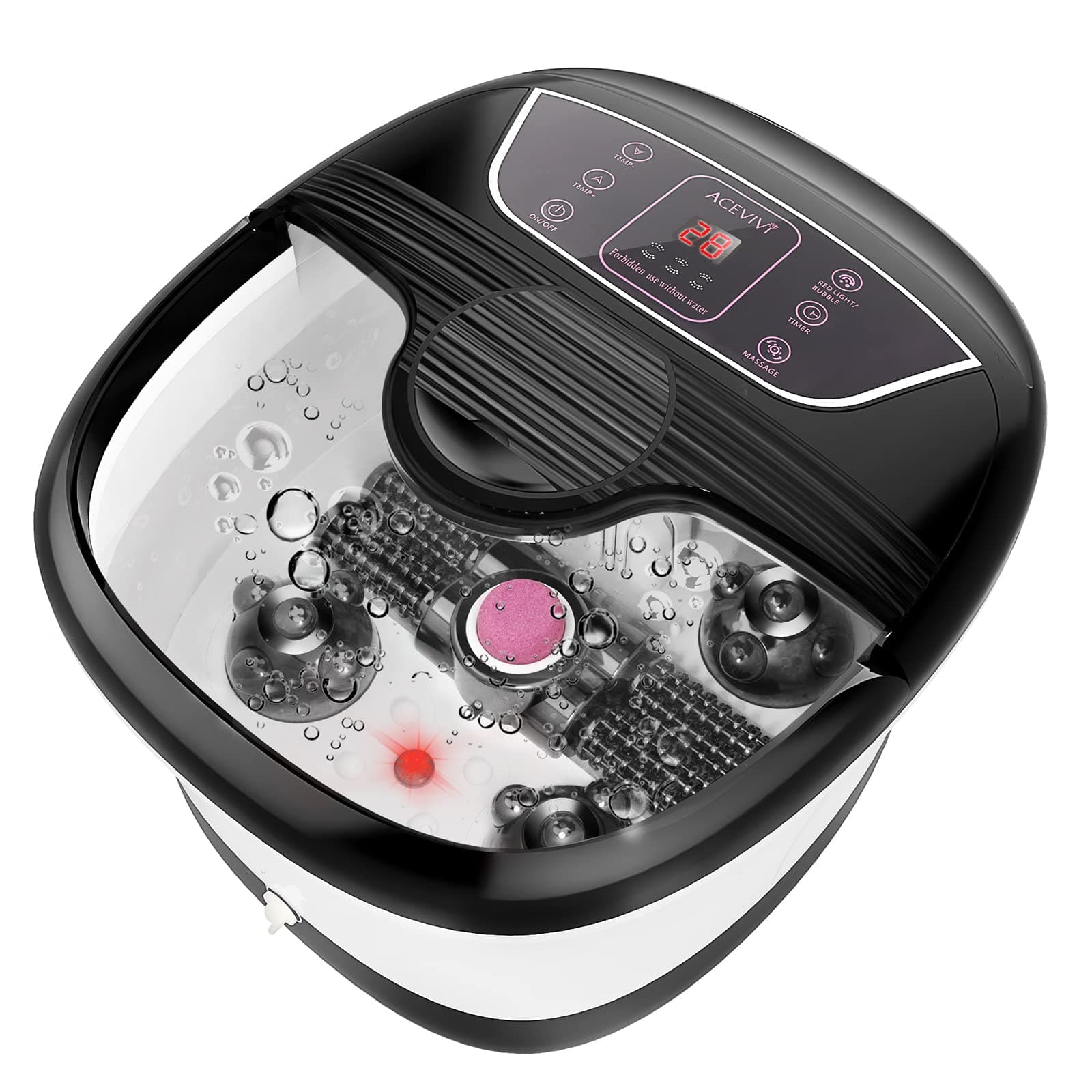 Foot Spa Bath Massager with Automatic Shiatsu Massaging Rollers