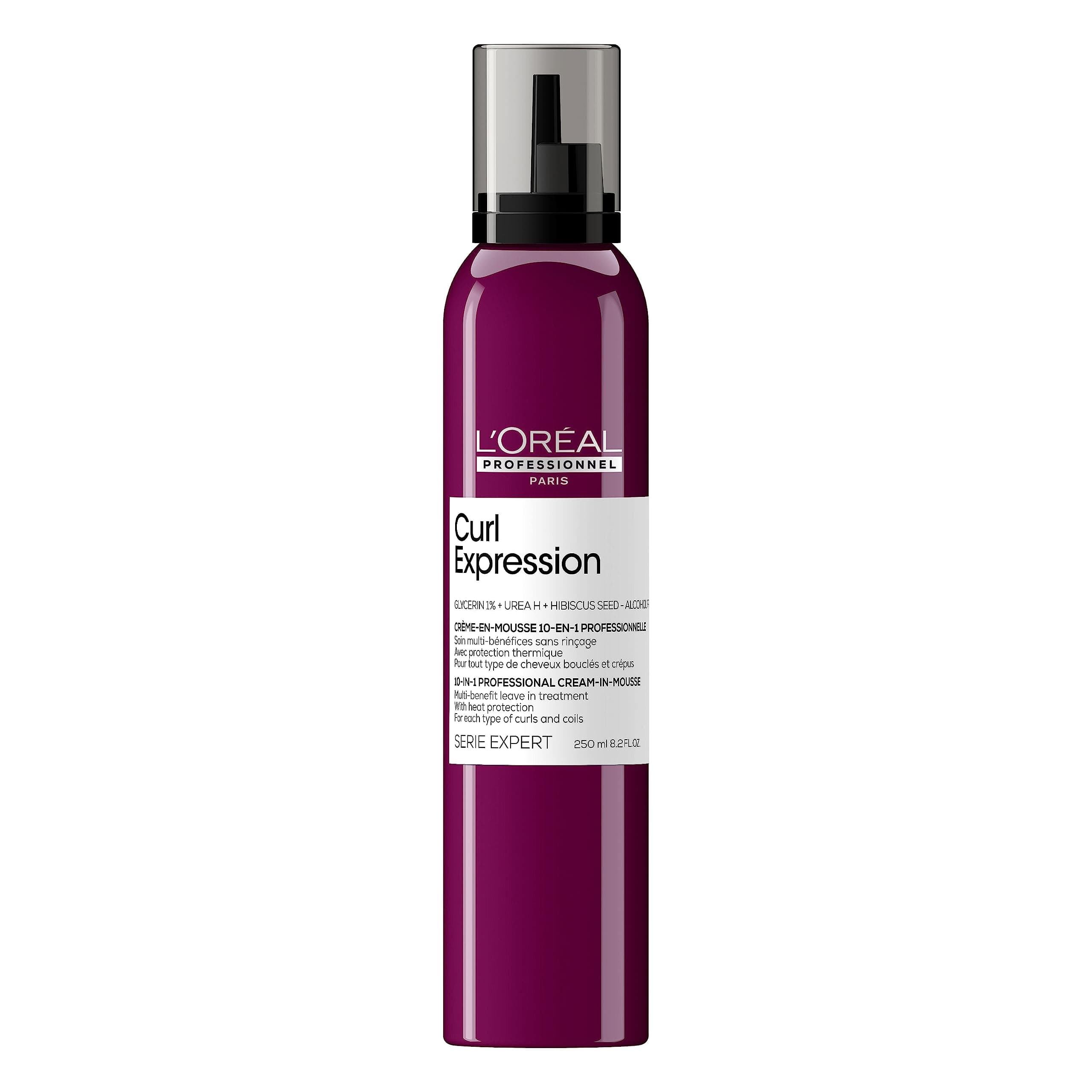 Curl Expression 10-in-1 Mousse - Multi-Benefits For Curly and Coily Hair - Defines and Strengthens Curls With Heat Protection, Silicone, Paraben and Alcohol-Free