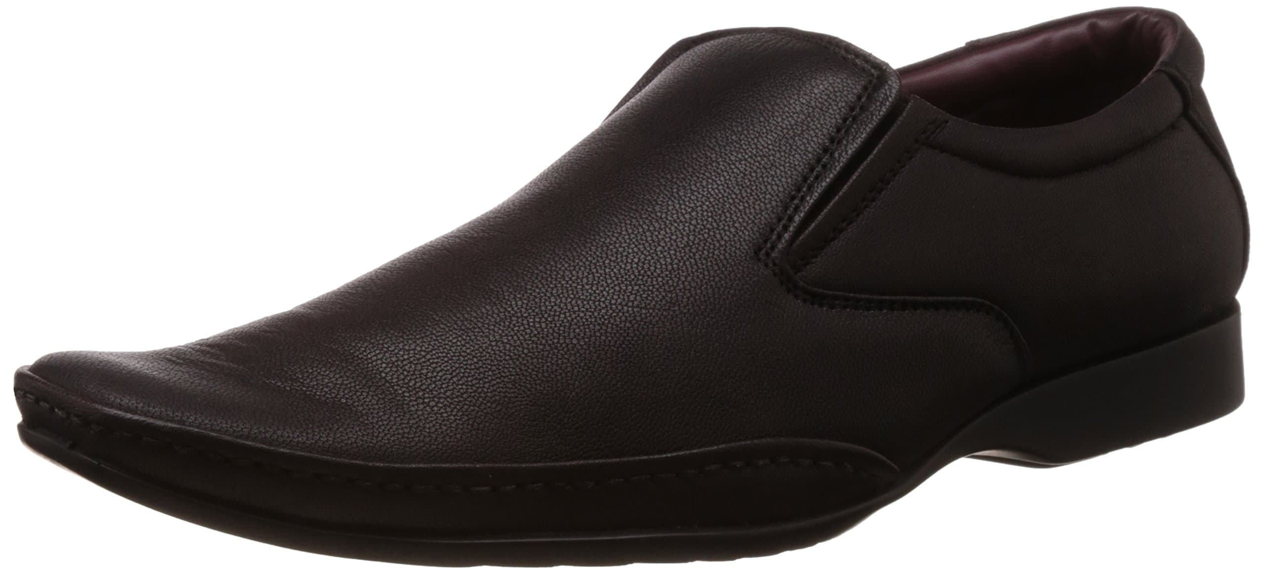 Liberty Healers FL-511 Non-Lacing Formal Moccasins Shoes for Men - Black, Brown & Light Brown - Synthetic Leather Slip-On with Cushioned Footbed - Comfortable, Stylish Office & Wedding Footwear