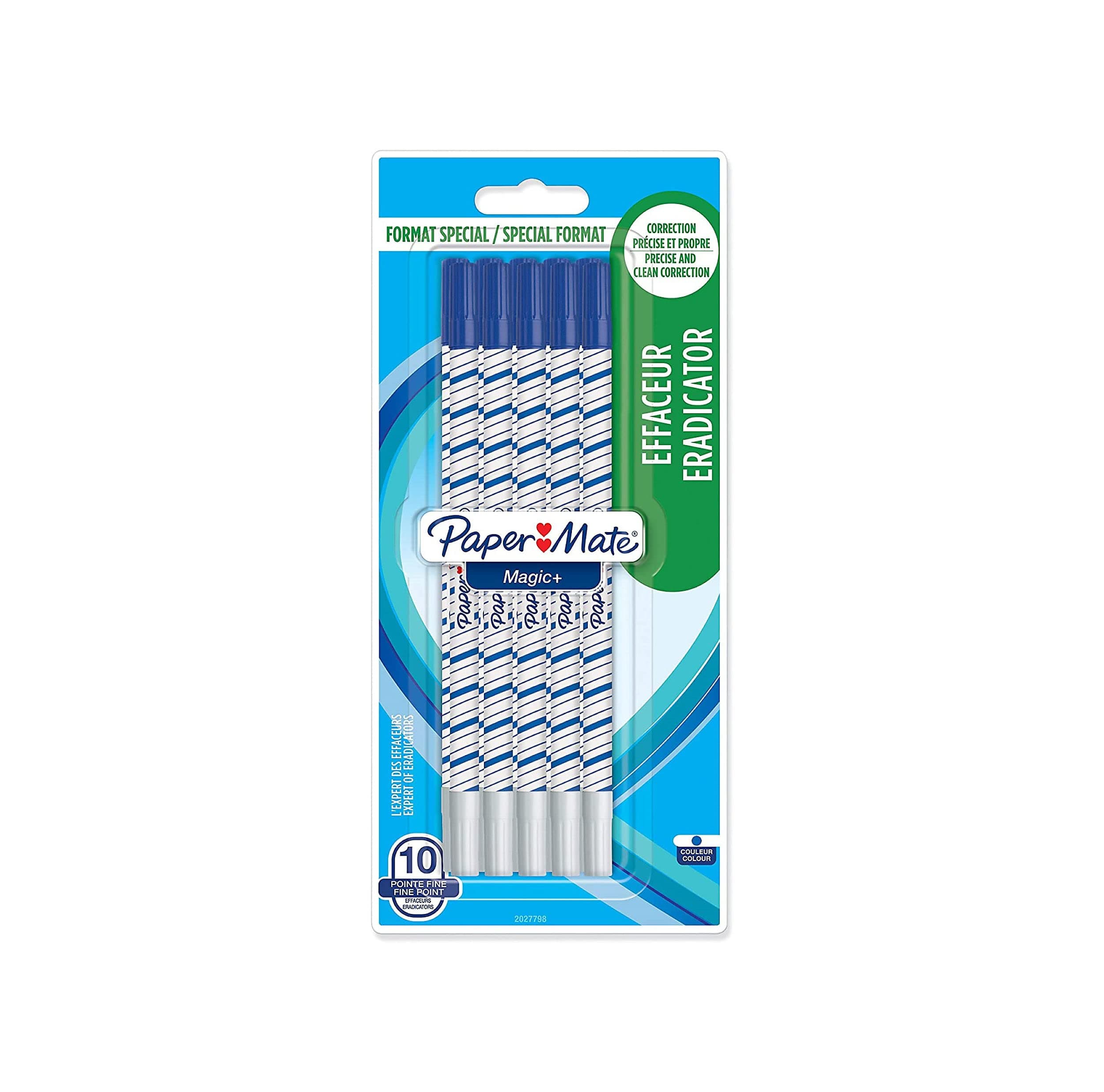 S0244501 Magic+ Eradicator and Correction Pen Fine Nib - Blue (Pack of 10)