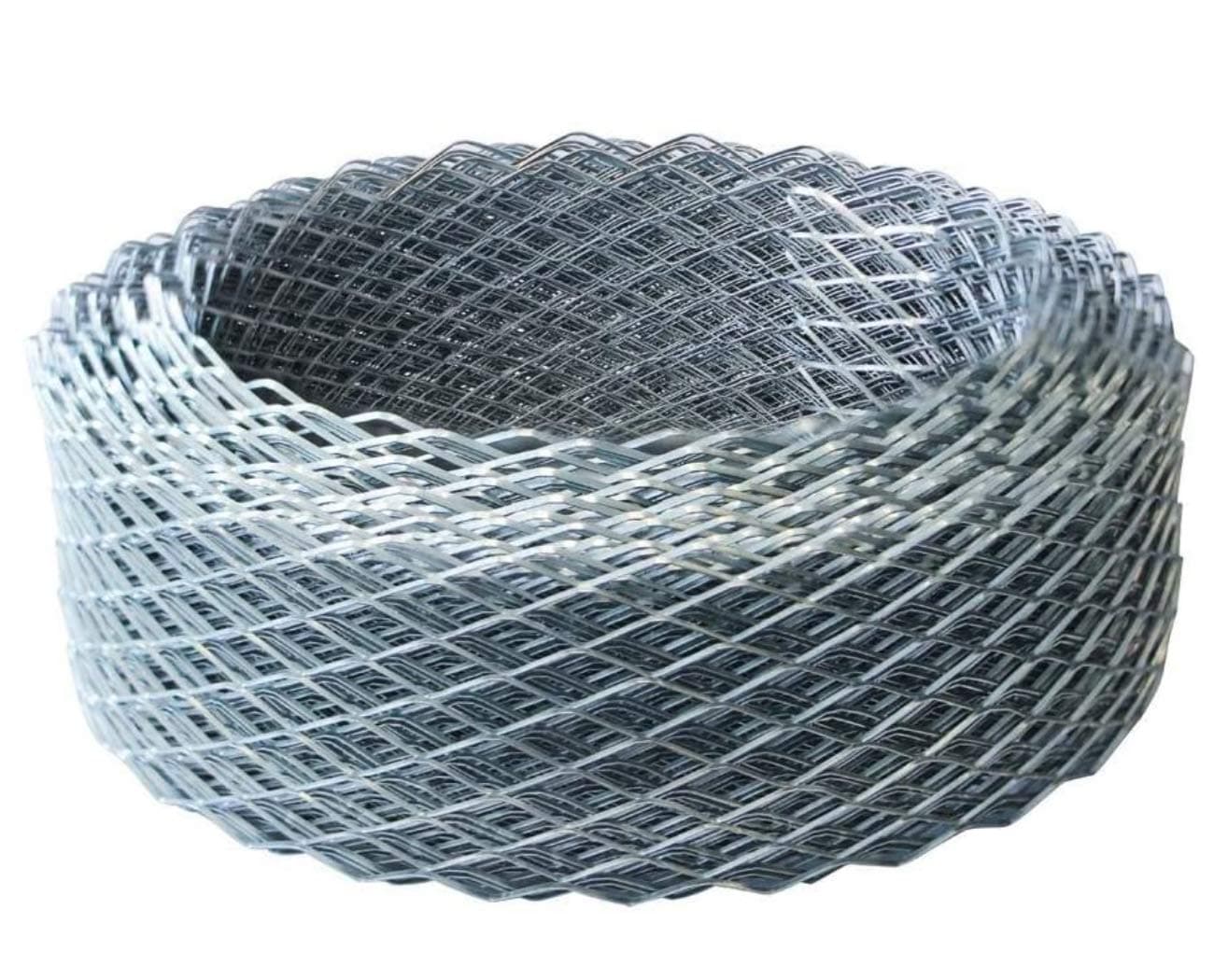 Royal Apex Galvanized Expanded Metal Mesh Diamond Flat Anti-rust & Corrosion Resistance for Multi-purpose. (4 Inch x 50 Yard)