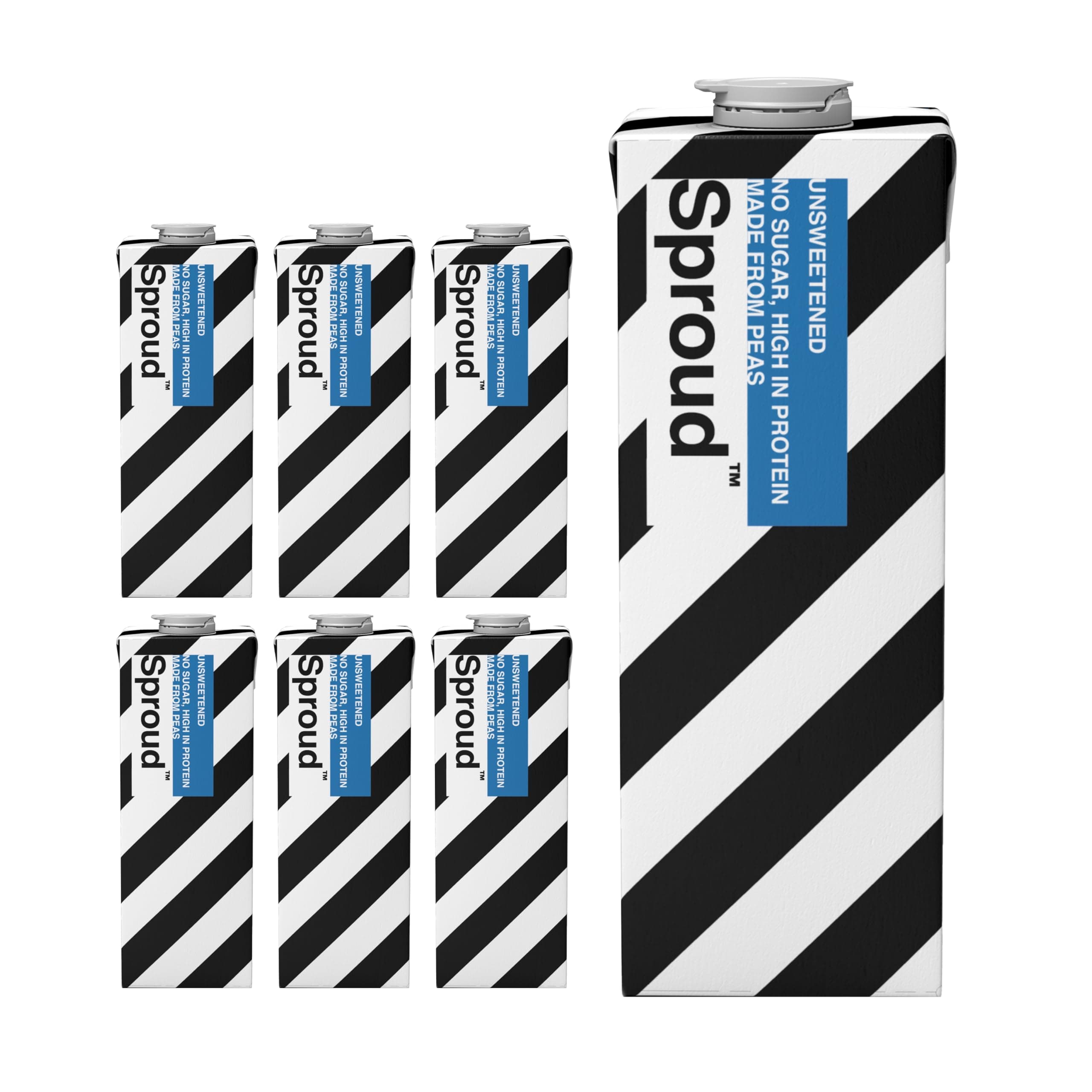 Plant-Based Milk, Zero Sugar, Low Carb, High Protein, Long Life, Powered by Peas, Perfect for Keto and Low Calorie Diets (Unsweetened) (6 x 1L)