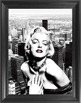 Marilyn Monroe New York 3D Poster Wall Art Decor Framed Print | 14.5x18.5 | Lenticular Posters & Pictures | Memorabilia Gifts for Guys & Girls Bedroom | Celebrity Vintage Room Picture & Decorations