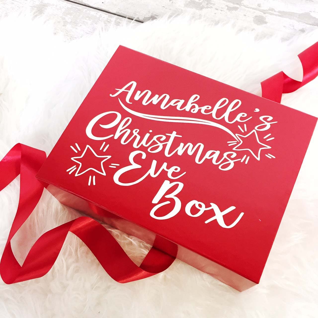Red Personalised Christmas Eve Box