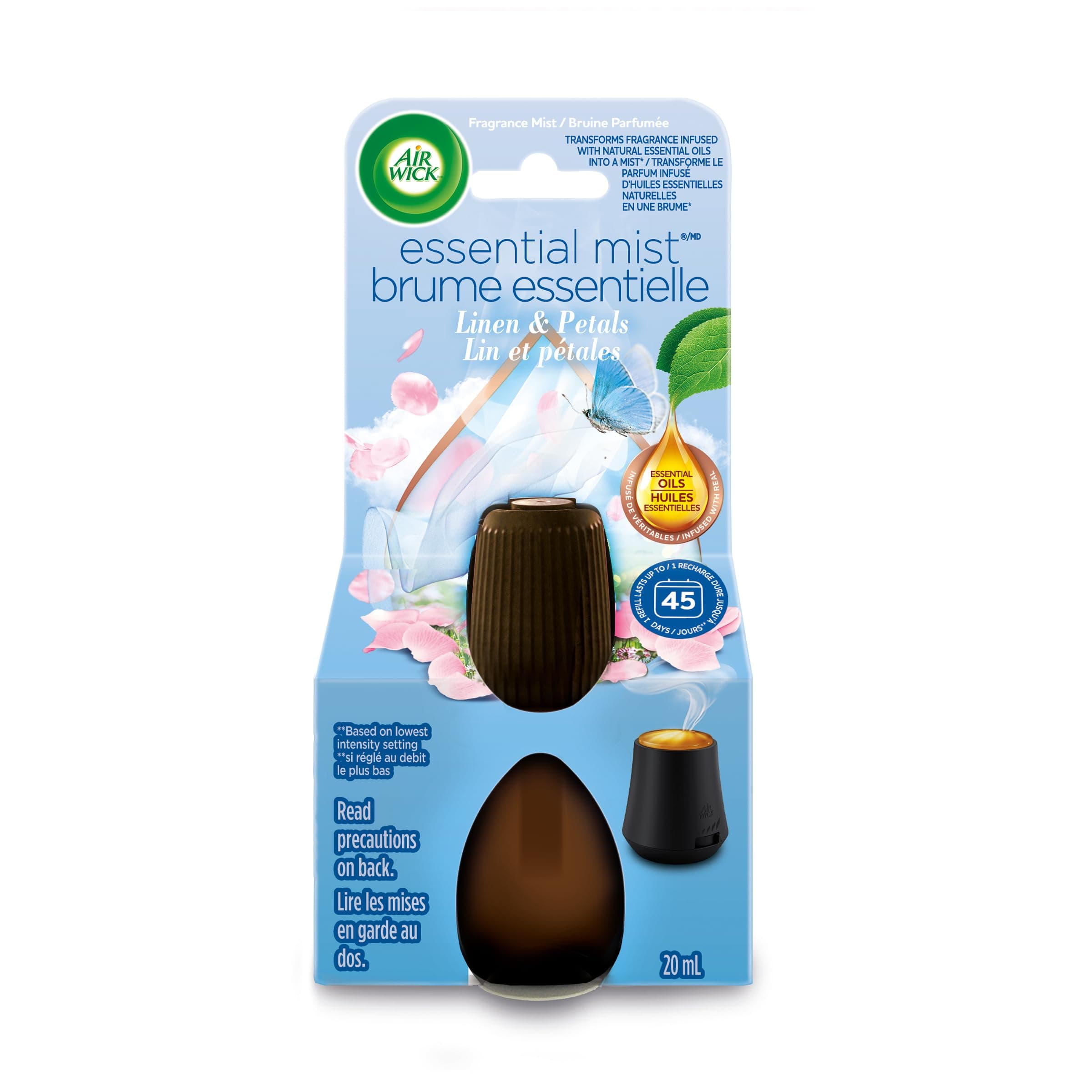 Air Wick Essential Oils Diffuser Mist Refill, Fresh Water Breeze, 1ct, Air Freshener