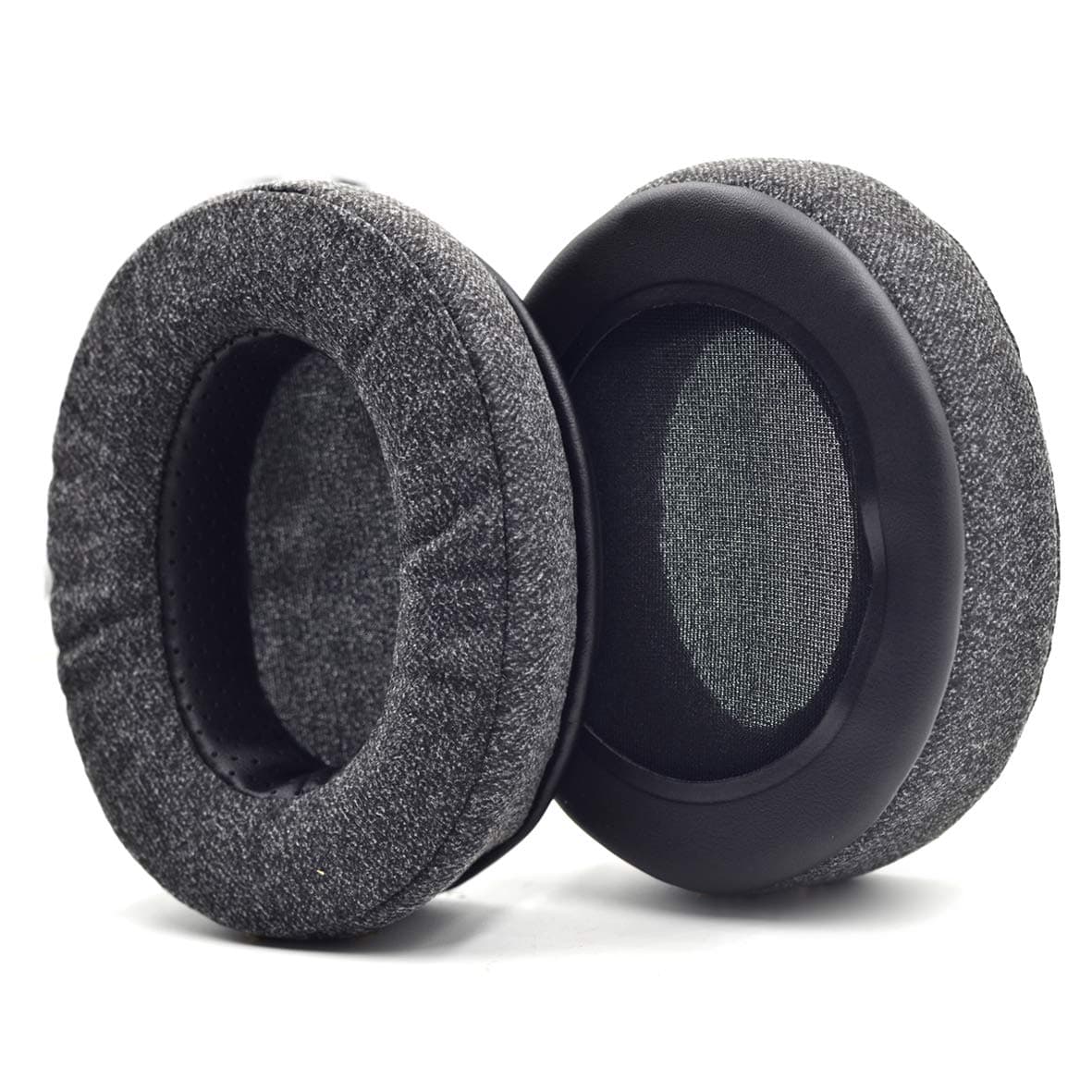 Upgrade Ear Pads Replacement Gray Flannel Memory Foam Compatible with Audio-Technica M40X M50 M50X MSR7 / Fostex T50RP / MDR 7506 / Hyperx Cloud Alpha hyperx Cloud Headset