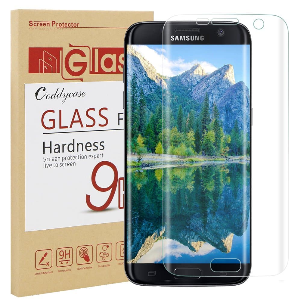 Galaxy S7 Edge Screen Protector, Coddycase Galaxy S7 Edge Tempered Glass [Full Coverage][Case Friendly][Bubble-Free], Screen Protector for Samsung Galaxy S7 Edge (1 Pack)
