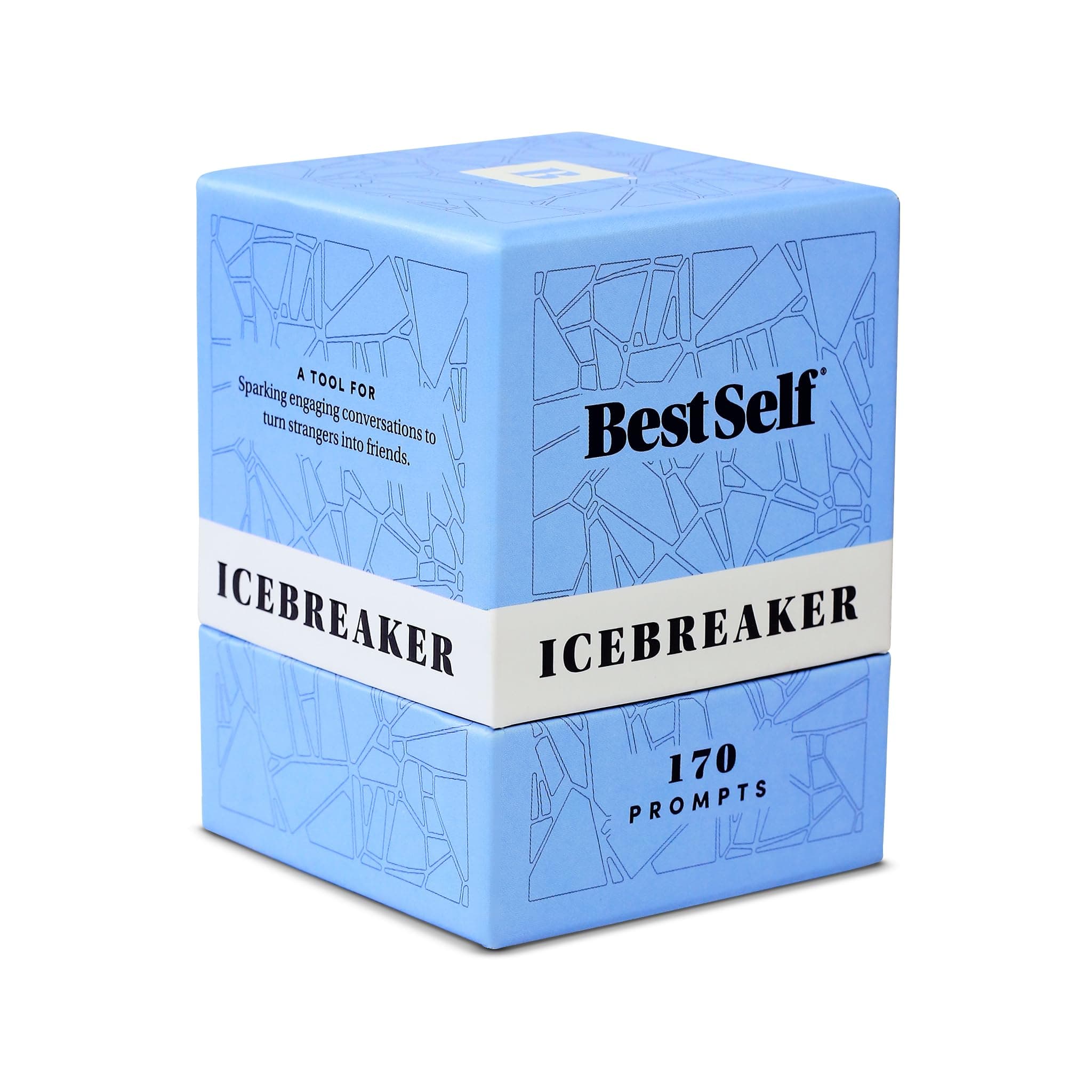 BestSelf Co. Conversation Starter Ice Breaker Deck is a powerful tool to build and strengthen relationships by fostering open, engaging, deeper, and meaningful interaction - 150 prompts
