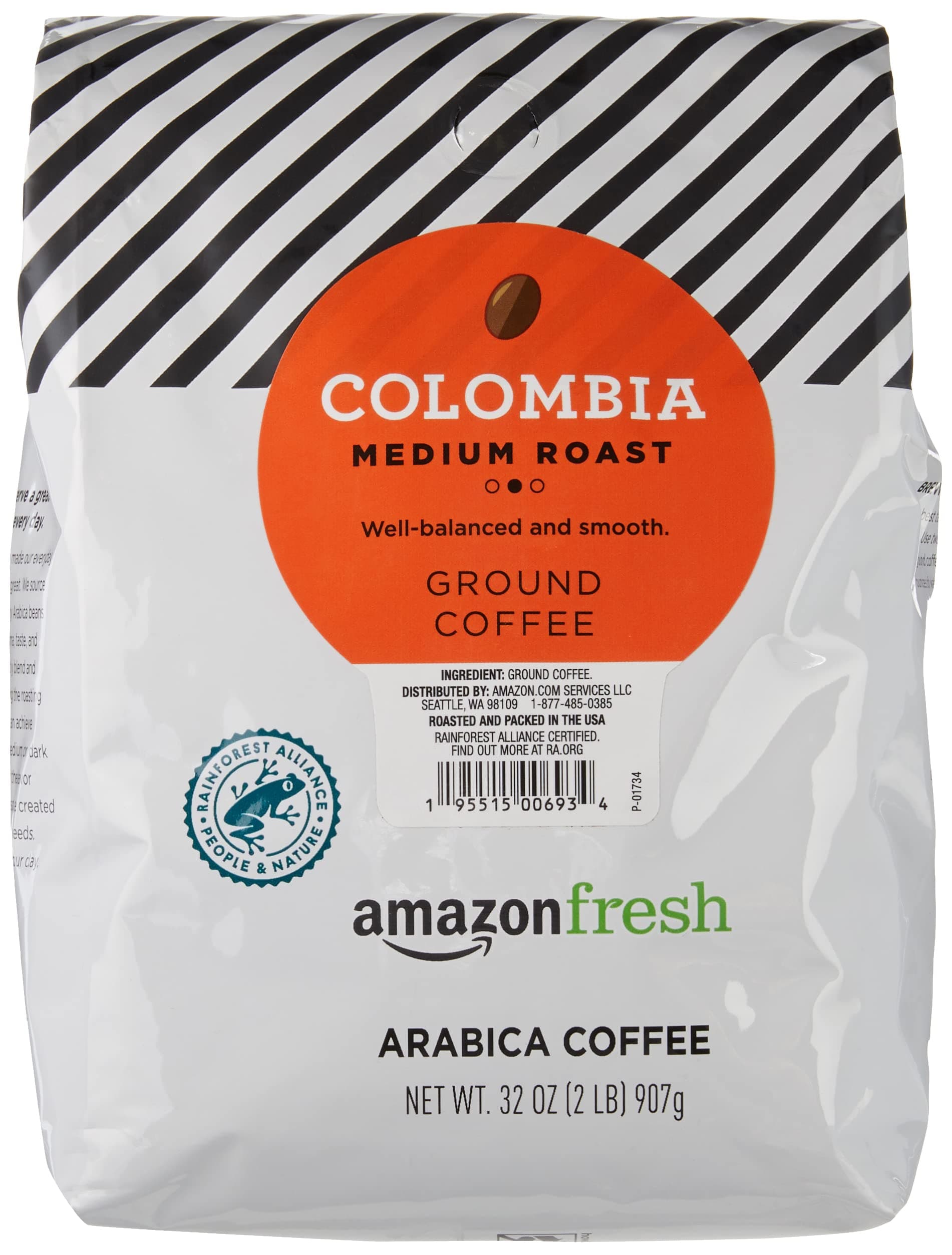 Colombia Ground Coffee, Medium Roast, 32 Oz