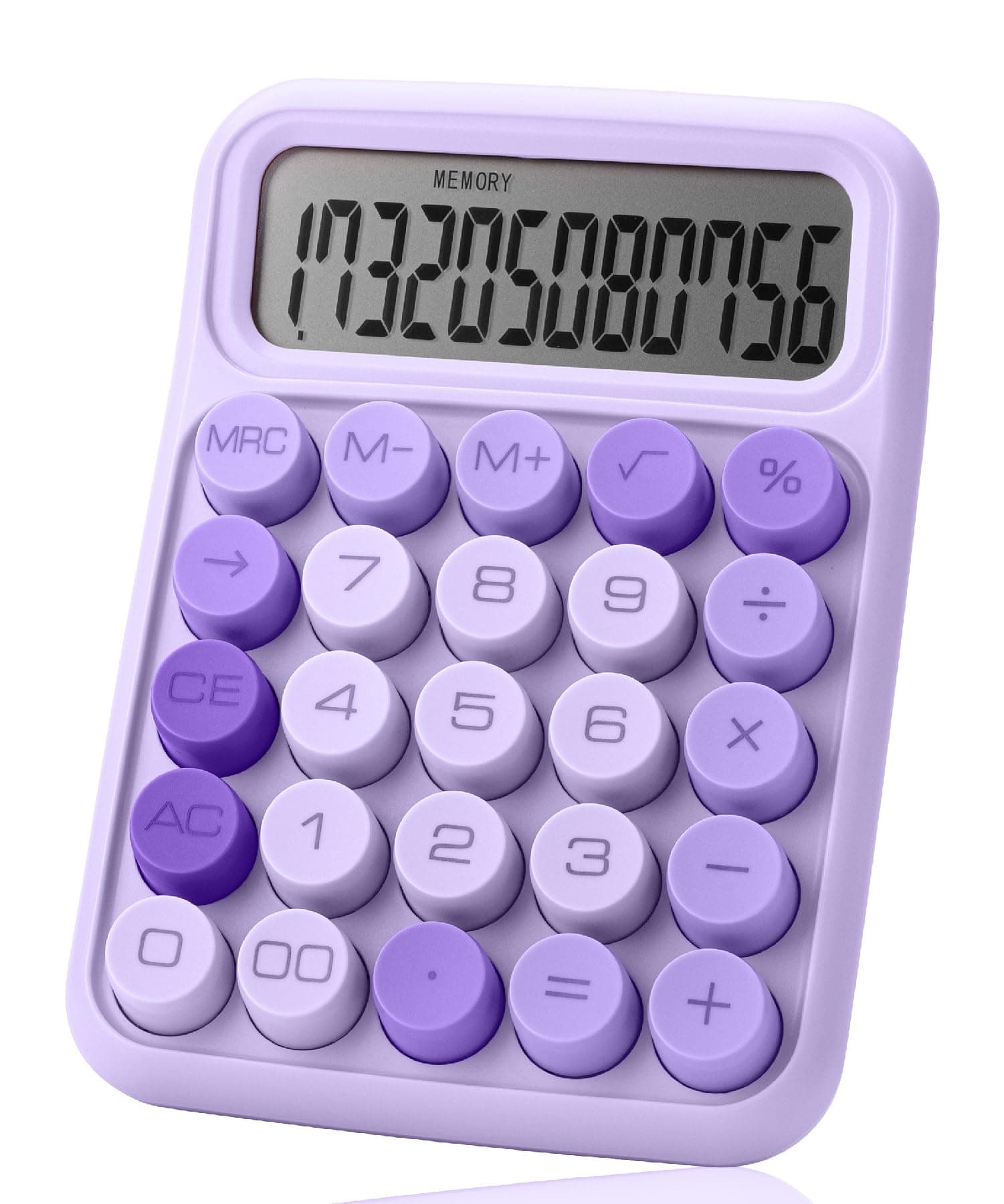 Mr. Pen Mechanical Switch Calculator - 12 Digits, Large LCD Display, Purple, Big Button