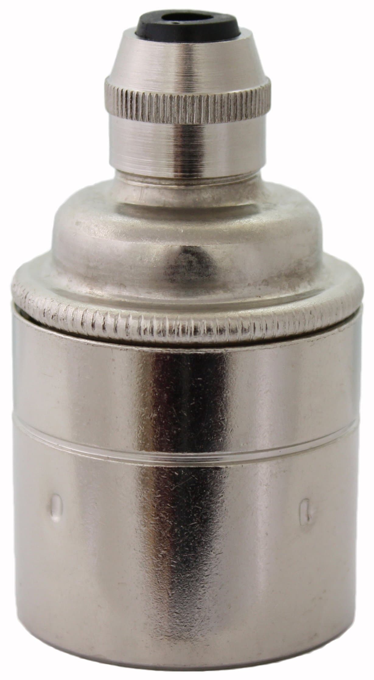 Nickel LAMP Holder | E27 ES Edison Screw | Antique Light Socket Bulb Holder for Pendant Ceiling Light Base Industrial Lighting Vintage Decor | Plain