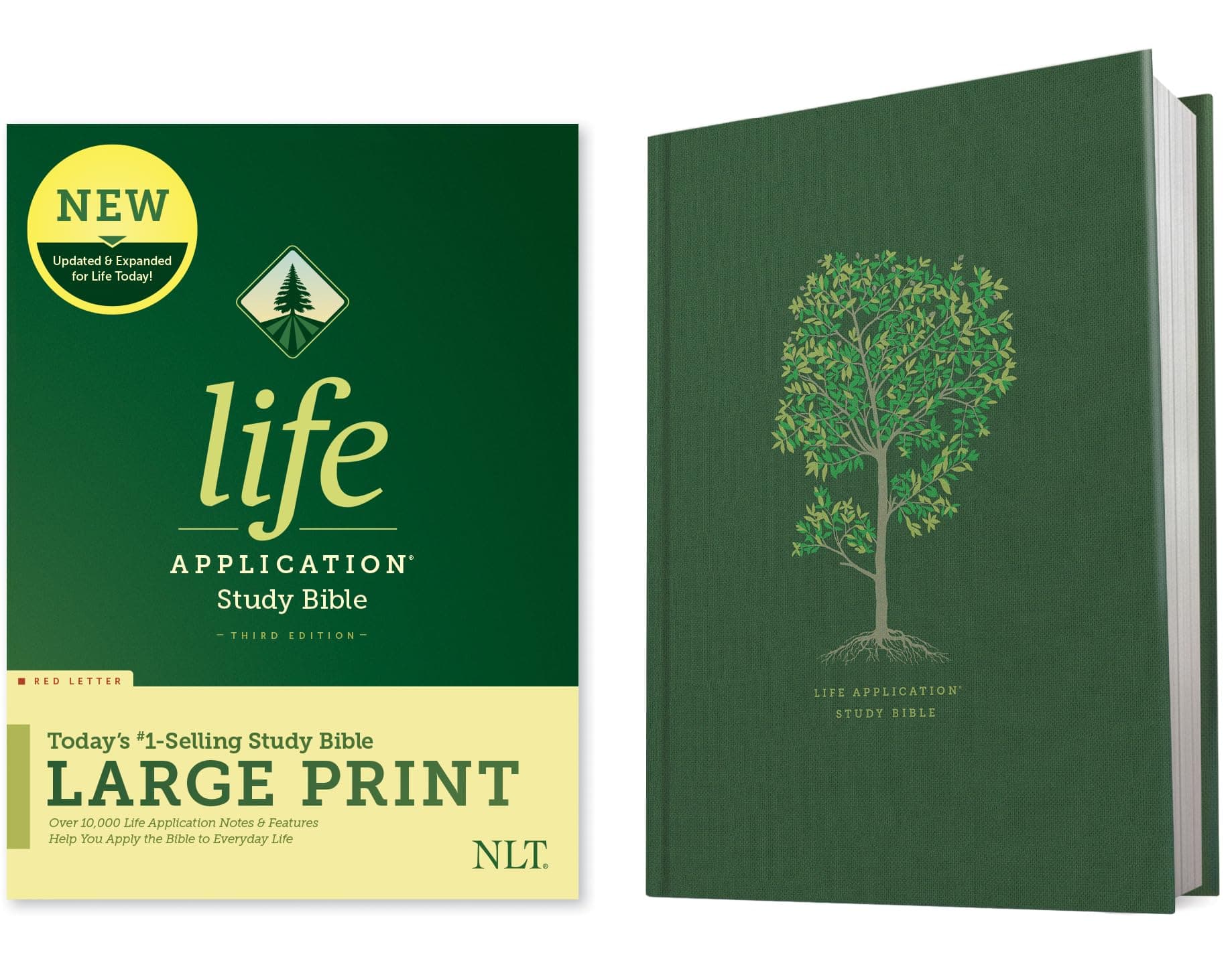 NLT Life Application Study Bible, Third Edition, Large Print (Hardcover, Red Letter)