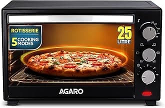 AGARO Marvel 25 Litres Oven Toaster Grill with Motorized Rotisserie & 5 Heating Modes (Black)