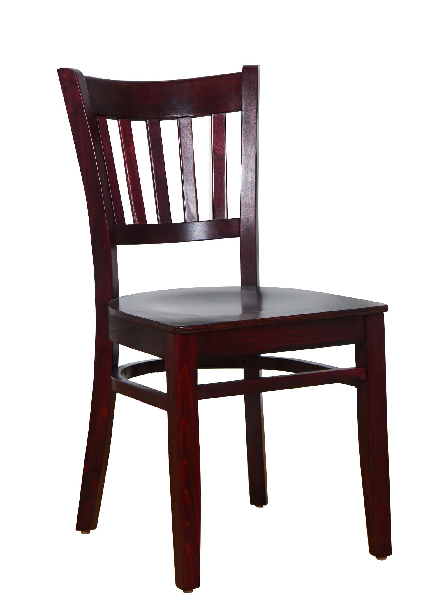 Beechwood Mountain BSD-4SW-DM Solid Beech Wood Side Chair in Dark Mahogany with wood seat for Kitchen and dining, set of 2