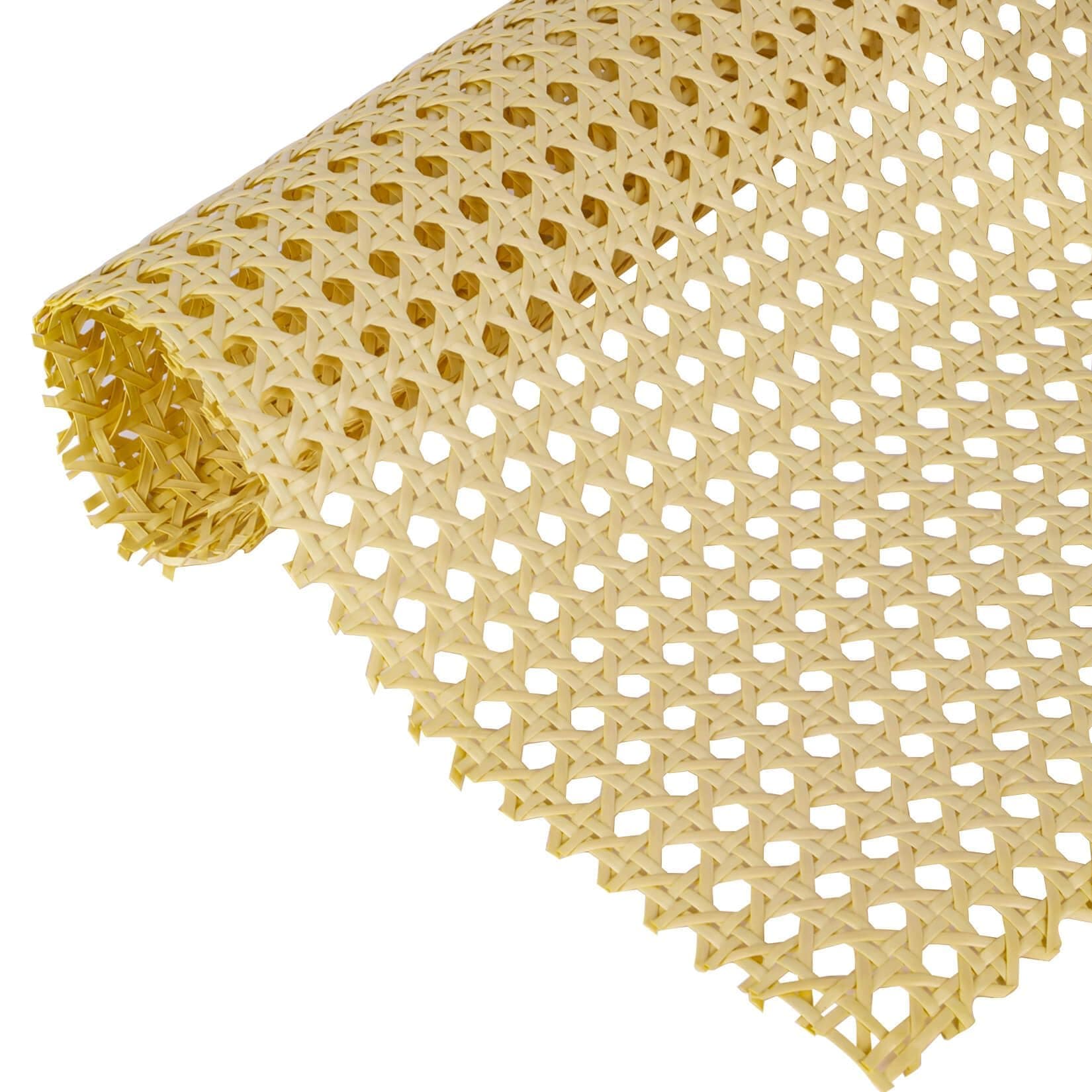 Cane Webbing Roll Rattan - Sukh Plastic Artificial Caning Material for Chairs 13" Width Cane Webbing Woven Open Mesh Cane Rattan Webbing Cane Webbing Sheet for Chairs,Cabinet 3.3 FEET