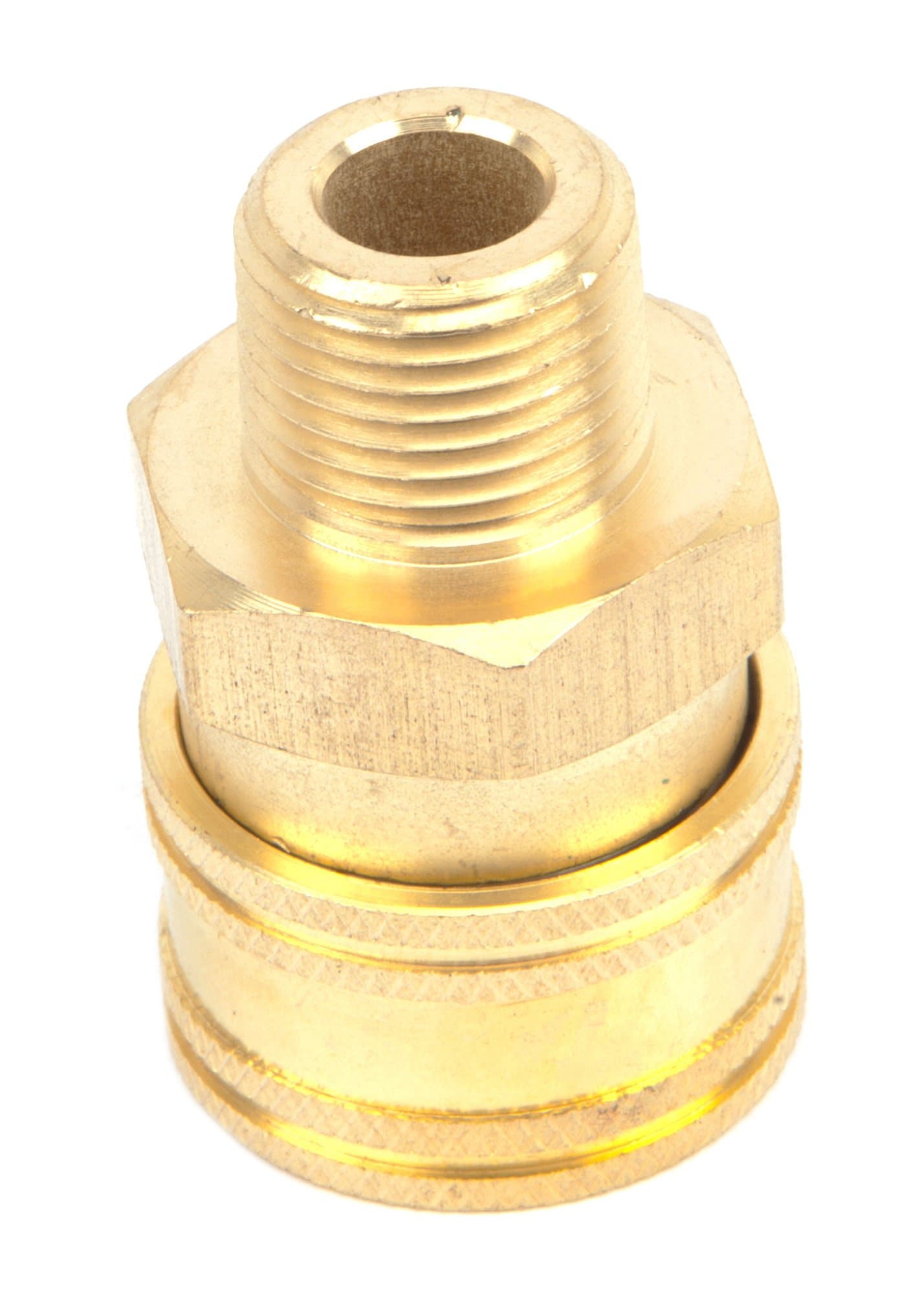 Forney 75128 Quick Coupler Male Socket, Brass, x 3/8 in