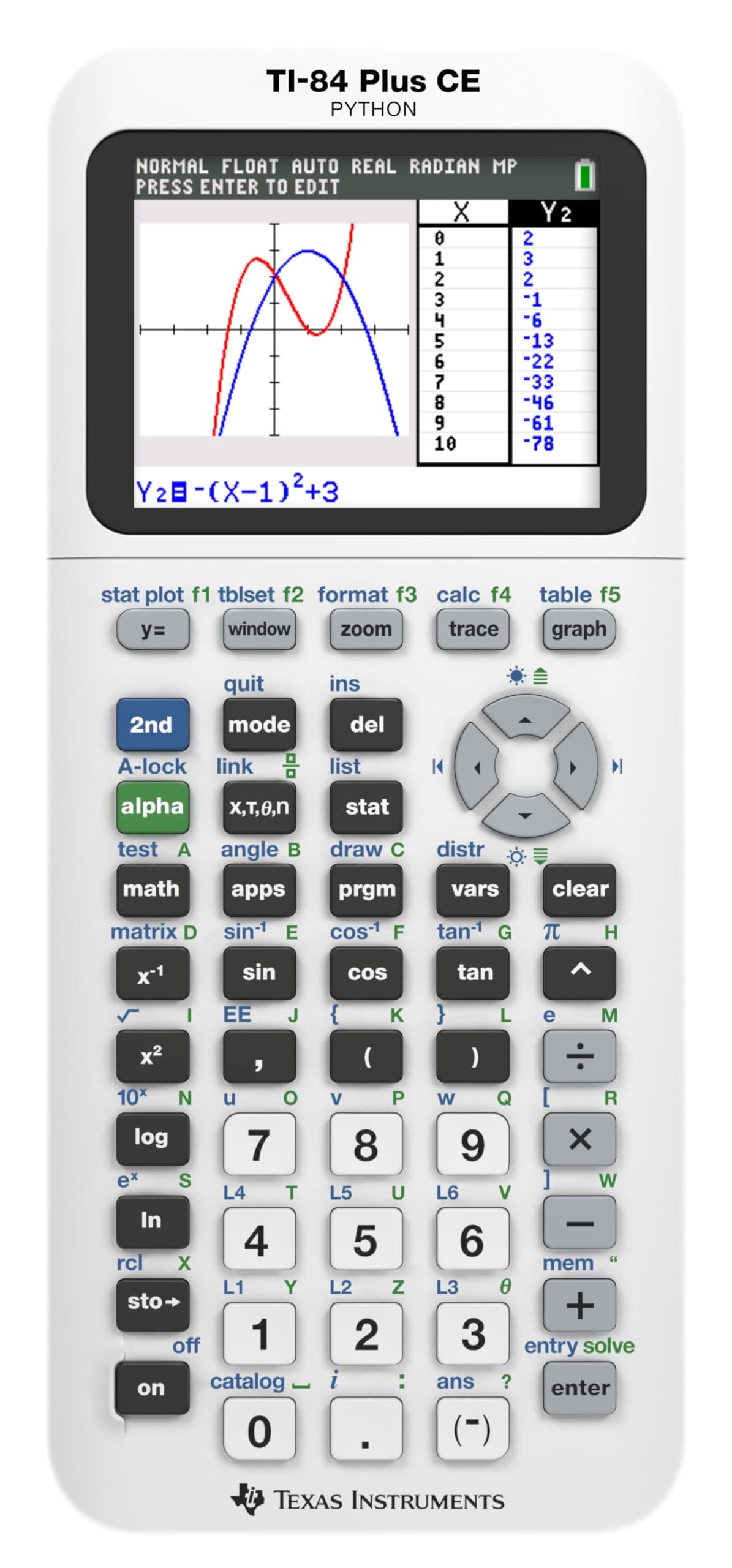 Texas Instruments TI-84 Plus CE White Calculator
