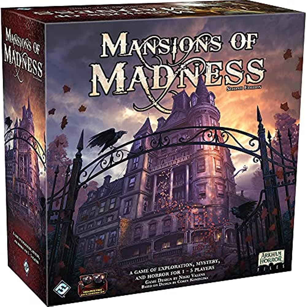 Asmodee Mansions of Madness Board Game (2nd Edition) - Dive into Lovecraftian Horror and Mystery with Cooperative Gameplay! Ages 14+, 1-5 Players, 2-3 Hour Playtime