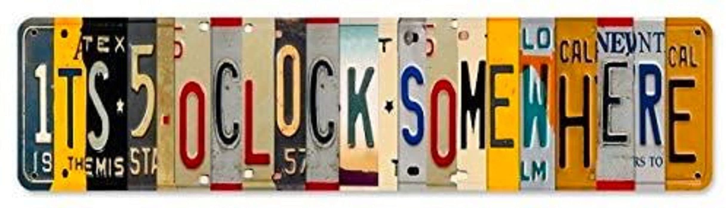 Kexle Somewhere Unique Metal Wall Decor for Home, Bar, Diner, Pub, 16 x 4 Inches,Fun Kitchen Decor, Funny Bar Signs, Vintage Kitchen Signs