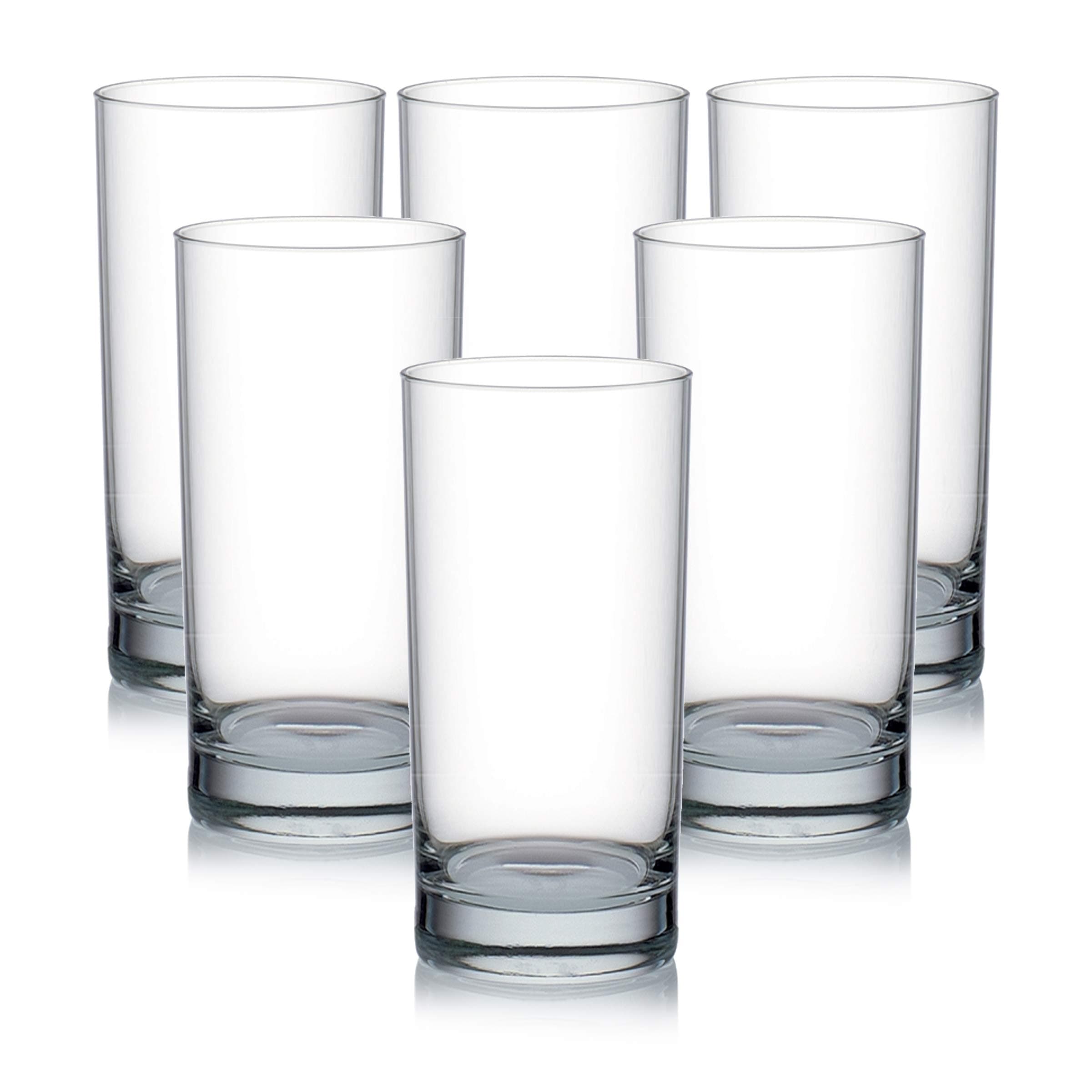San Marino Hi Ball Glass, Set Of 6, Clear, 350 Ml, B00412, Mocktail Glass, Highball Glass, Tall Glass, Beverage Glass, Long Drink Glass, Water Glass, Juice Glass