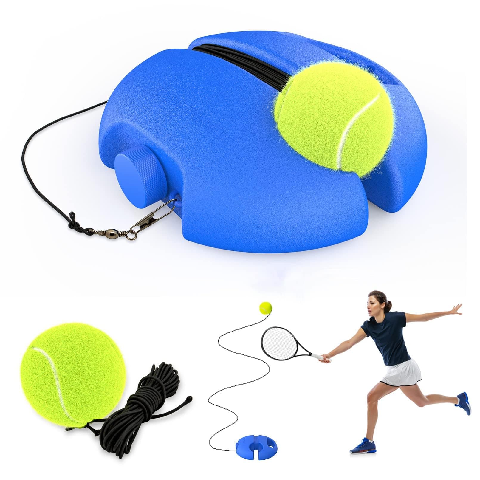 NALACAL Tennis Balls with String Trainer, Tennis Training Ball with String, Rebound Set, Tennis Trainer Balls, Solo Training, Portable Tennis Practice Equipment, for Spin, Swing and Shot, Great Gift