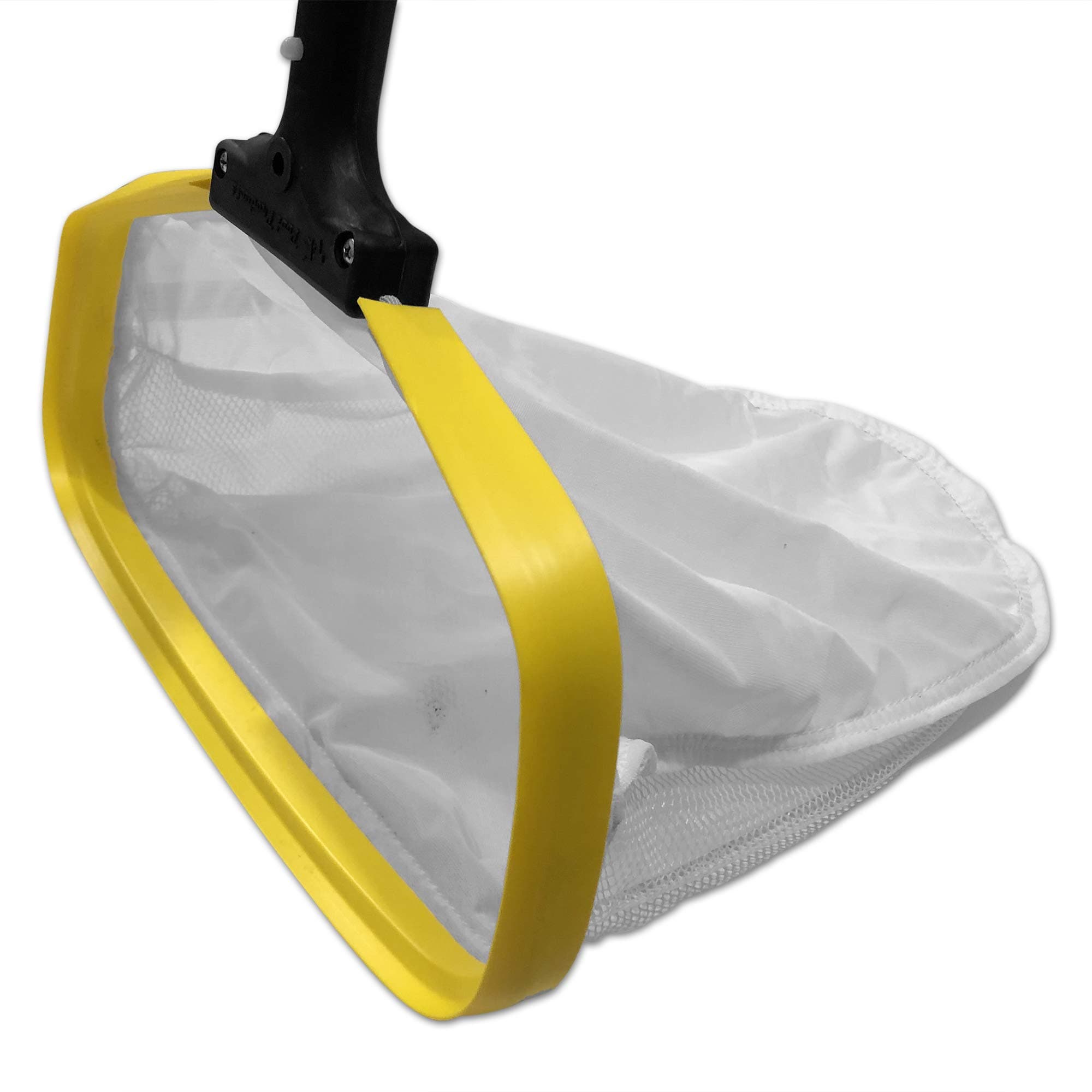 Bucket Pros Pool Net - 14" Round, Yellow, Plastic, Polycarbonate Handle, Compact, Durable Construction, Telescopic Handle, Perfect for Pools, Spas, Jacuzzis, Ponds