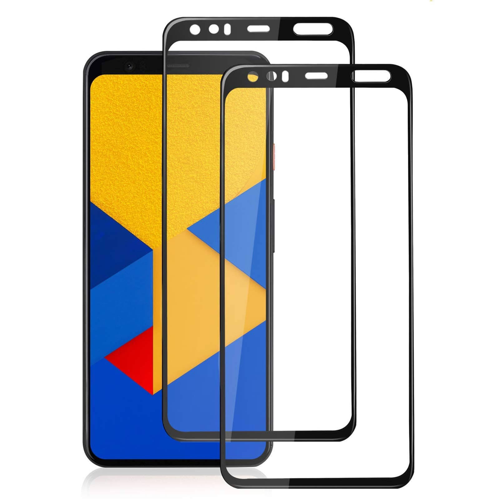 [2-Pack] YRMJk Screen Protector for Google Pixel 4,[Anti-Fingerprint][No-Bubble][Scratch-Resistant] Tempered Glass for Google Pixel 4 (Black)