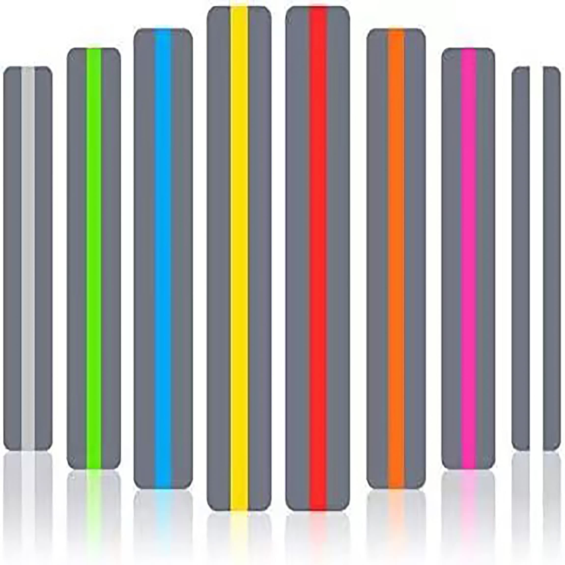 32 Pieces Guided Reading Strips/Colored Overlay/Highlight Strips/Highlighter/Bookmark/Assorted Colors Help with Dyslexia for Children and Teacher Supply Assistant