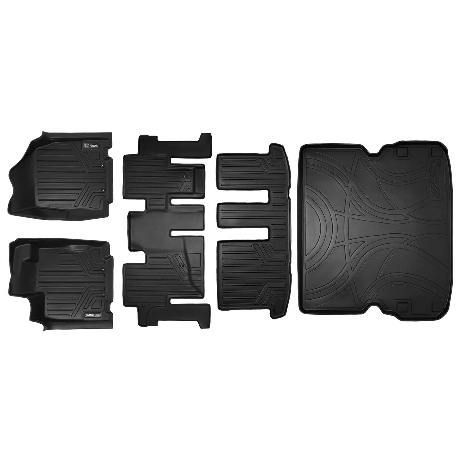 MAXLINER Floor Mats 3 Rows and Cargo Liner Behind 2nd Row Set for 2013-2013 Infiniti JX35