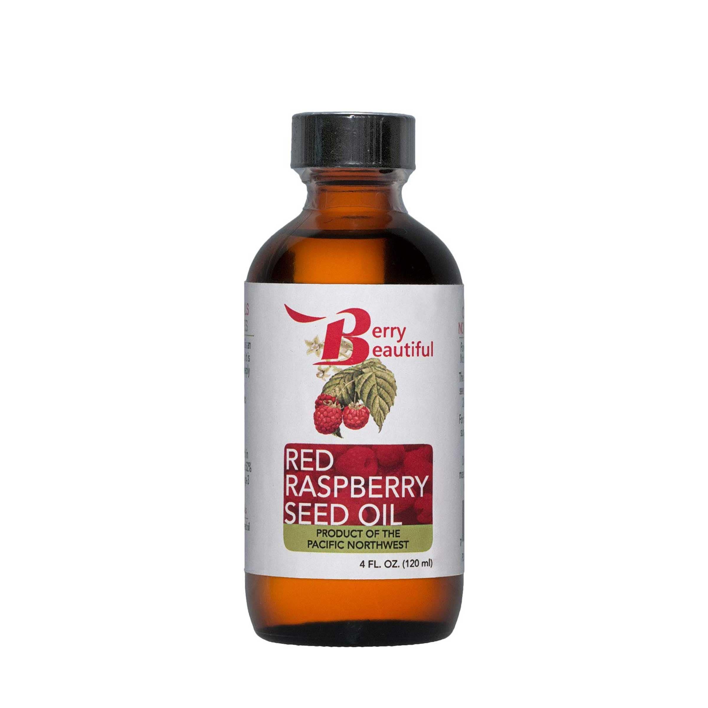 Red Raspberry Seed Oil - 4 fl oz - Cold-pressed from Raspberries grown by Northwest Berry Co-op farmers