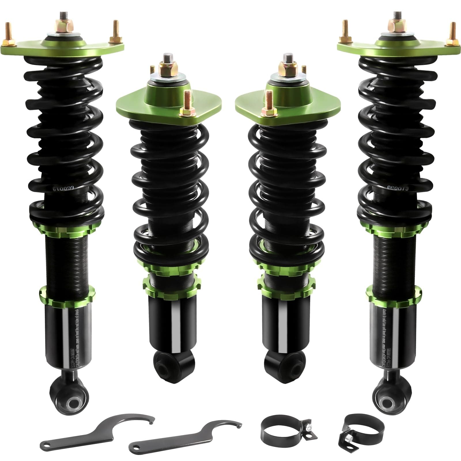 Adjustable Coilover Struts Fit for Mazda for Miata 1990-1997 1999-2005 Replace Coilover Struts Shock Struts Kits Assembly(Green)