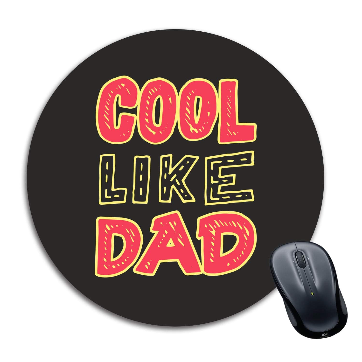 Tinywalk Daddy Yankee Mousepad Waterproof Foldable Mouse Pad with Nonslip Base for Laptop & Desktop Mouse Round (8X8) inch