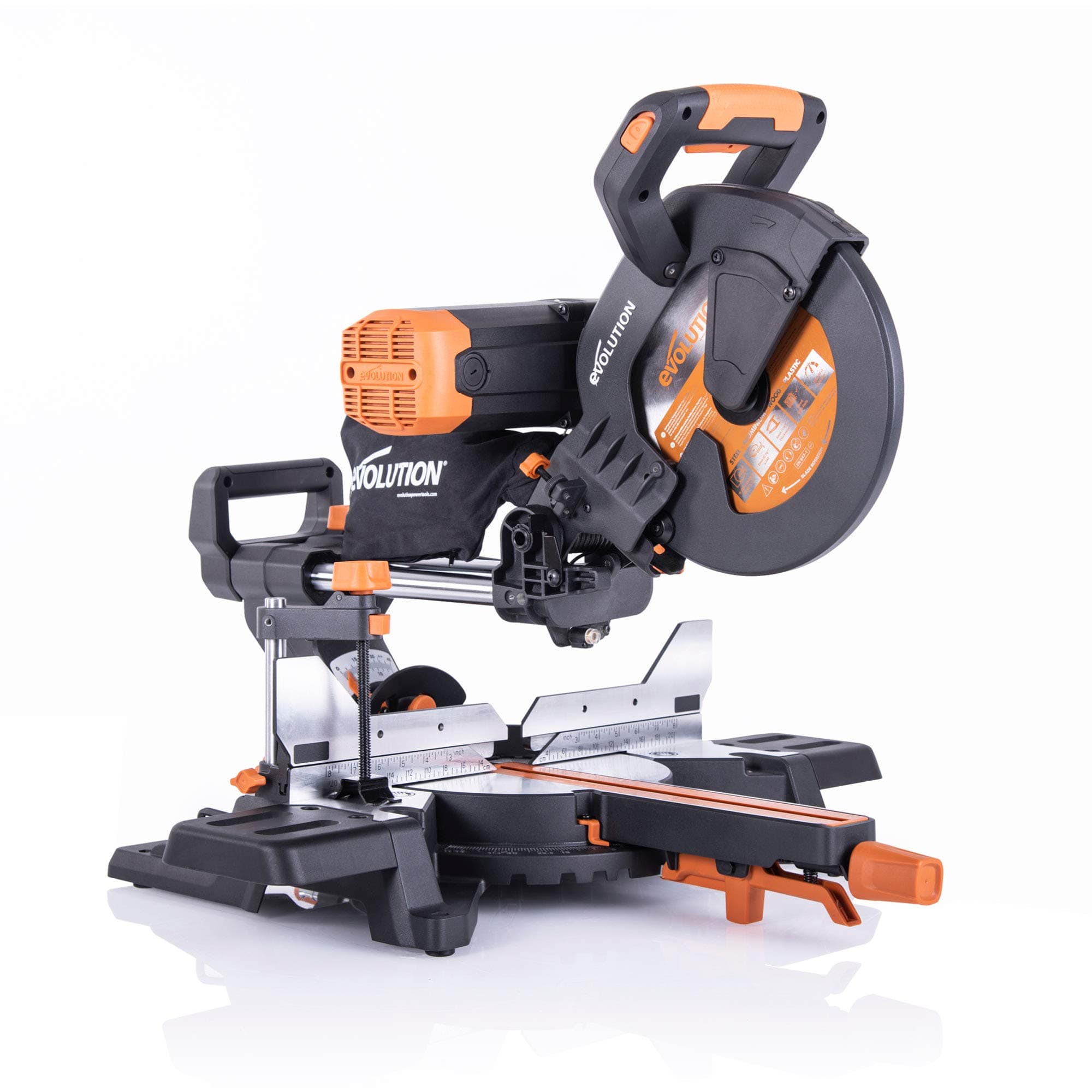 R255SMS-DB+ 10-Inch Dual Bevel Sliding Miter Saw Multi-Material, Multipurpose Cutting Cuts Metal, Plastic, Wood 45˚-45˚ Double Bevel & 50˚-50˚ Miter TCT Blade Included