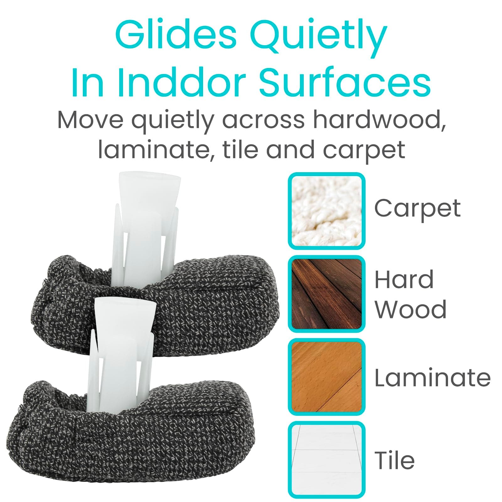 Vive Walker Ski Glide Covers (4)