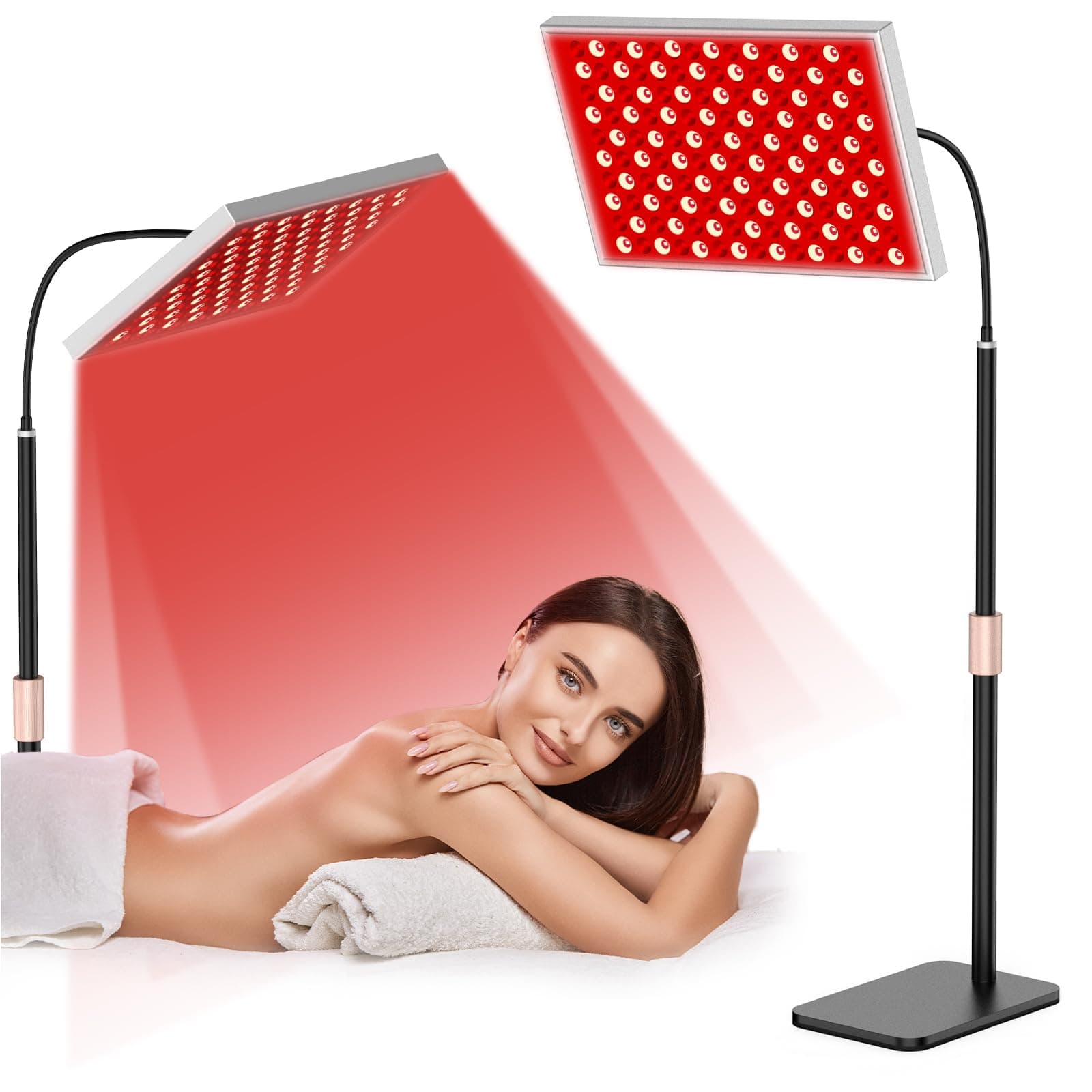 Red Light Therapy for Body Face, Infrared Light Therapy Panel Lamp with Stand, 660nm and 850nm Near Infrared LED Red Lights Therapy Device at Home, Gift for Mom Wife Girlfriend Sister Women