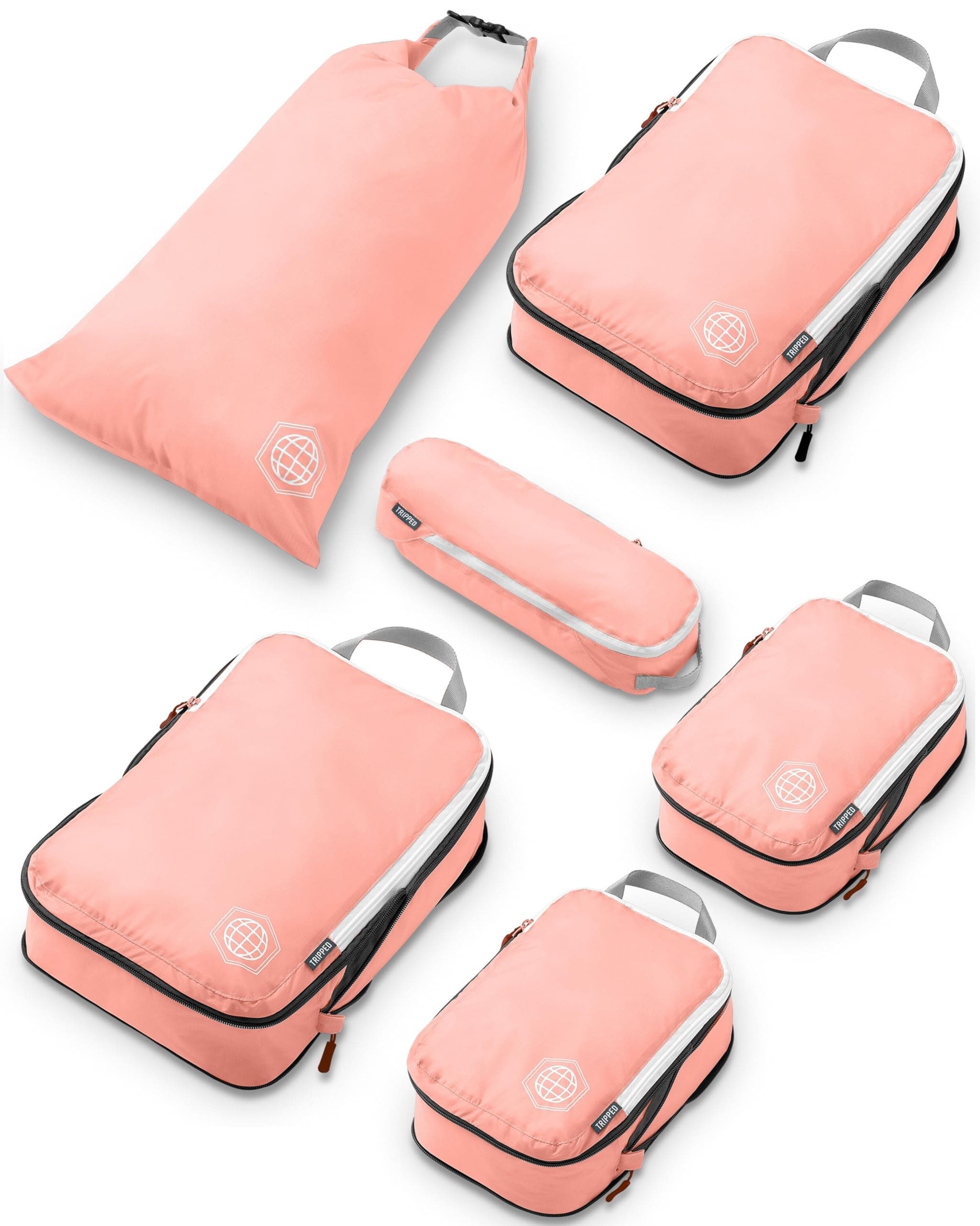 Compression Packing Cubes Set for Carryon Suitcases- Lightweight, Durable Clothes Organizer