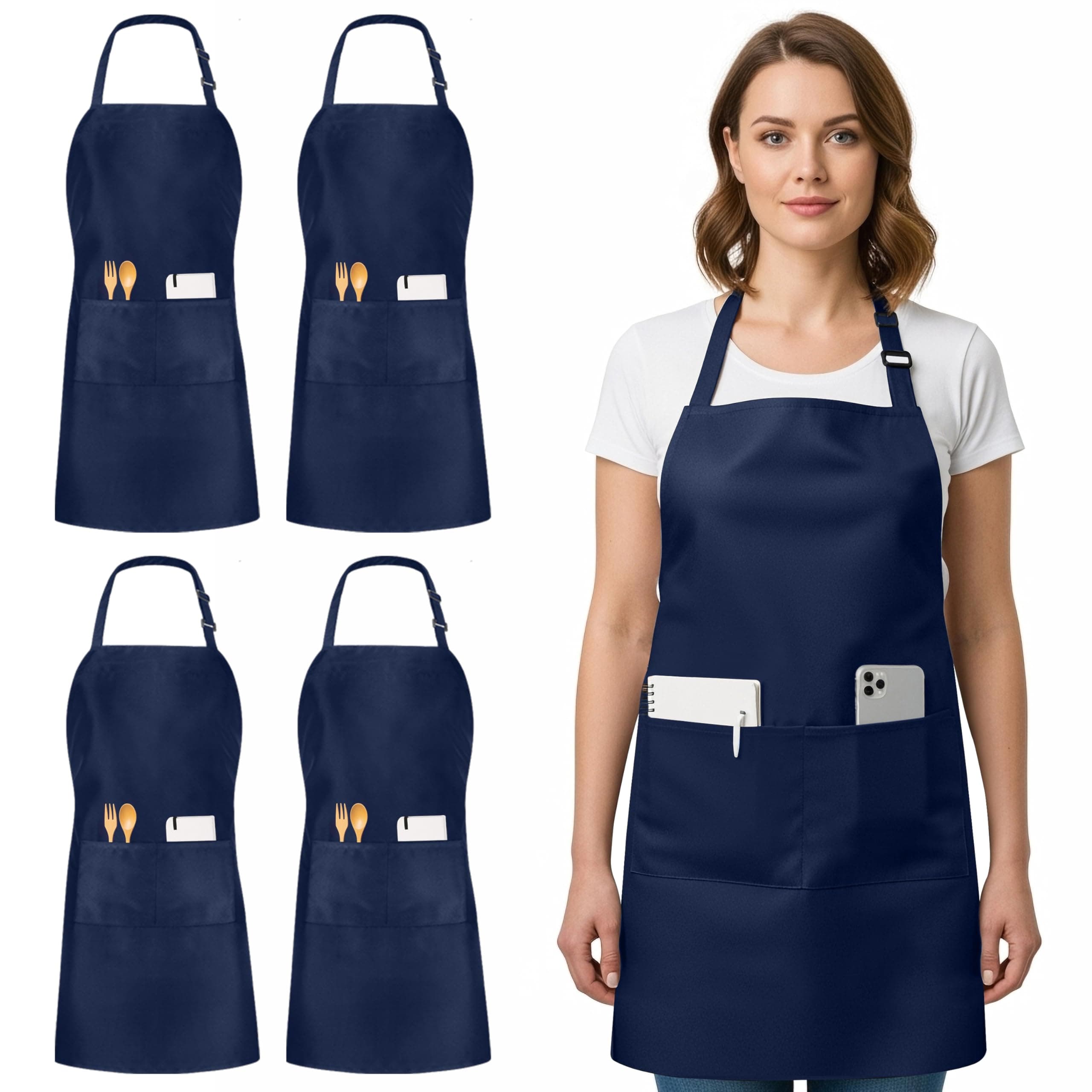 Utopia Kitchen Unisex Adjustable Bib Aprons Bib Apron (pack of 2)