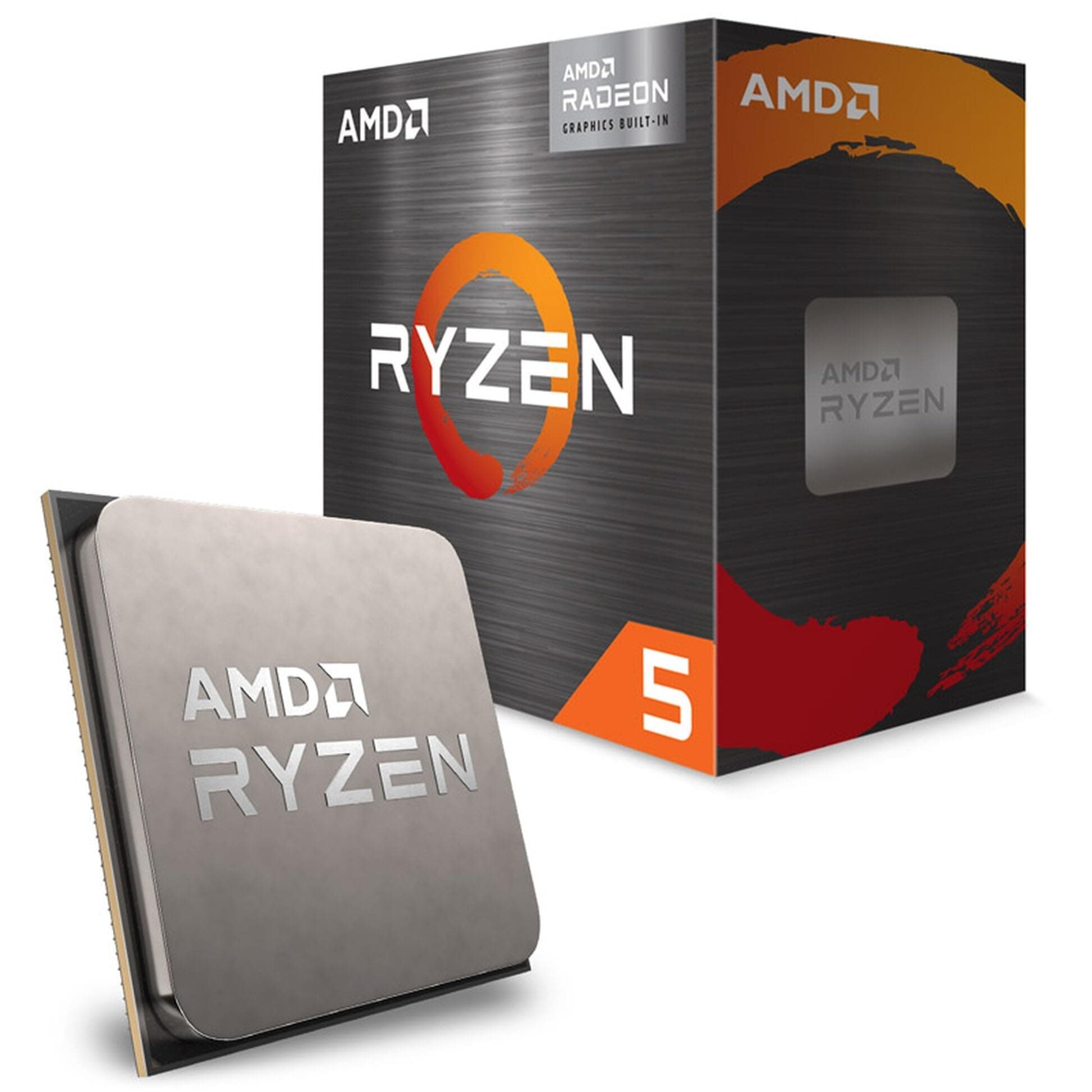 AMD Ryzen 5 5500GT Desktop Processor with Integrated Radeon Graphics 7, 6 cores 12 Threads 16MB Cache Base Clock 3.6 GHz Up to 4.4 GHz AM4 Socket System Memory DDR4 Up to 3200 MT/s - 100-100001489BOX