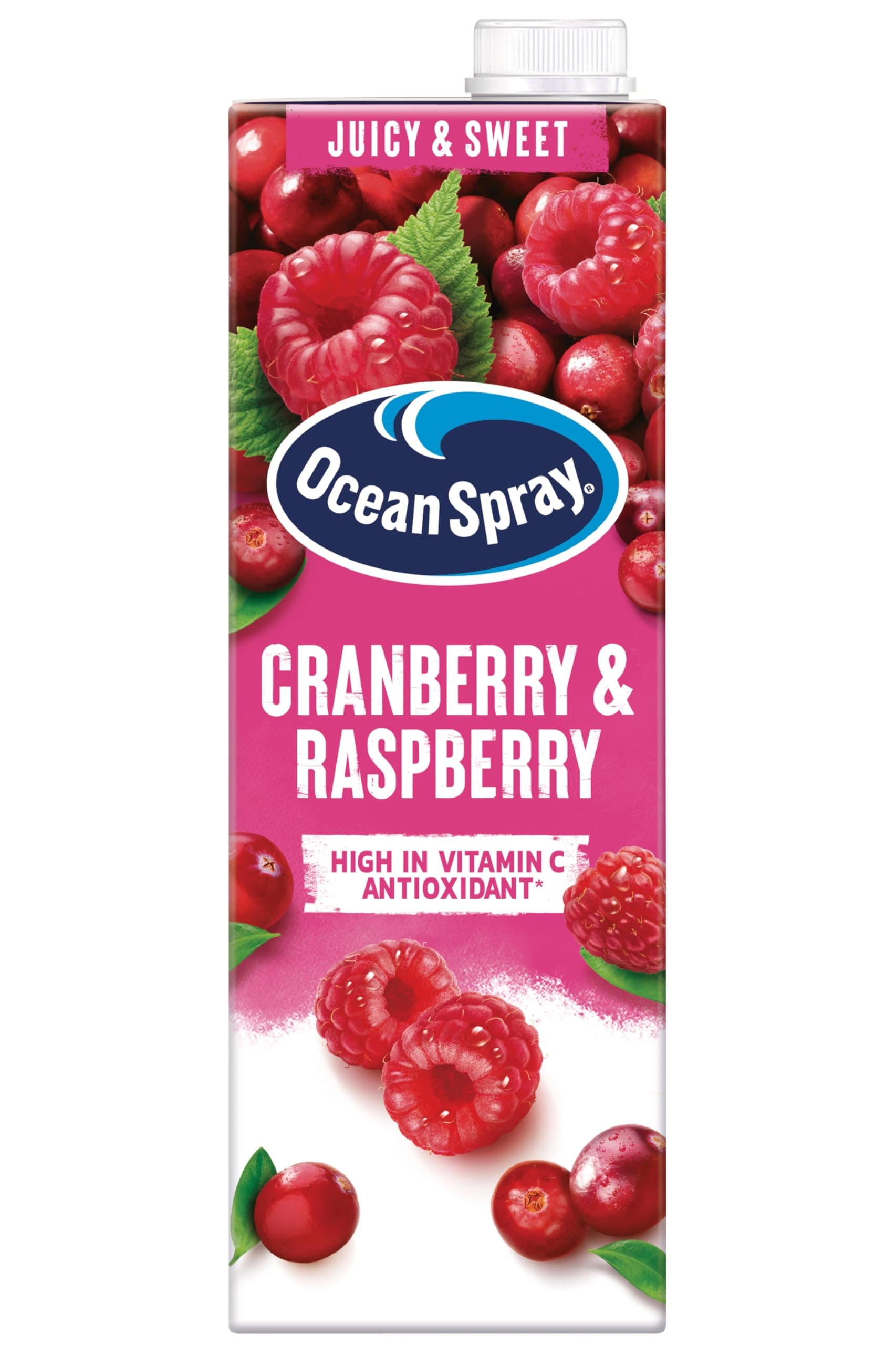 Ocean Spray Cranberry and Raspberry Juice, 1 Litre