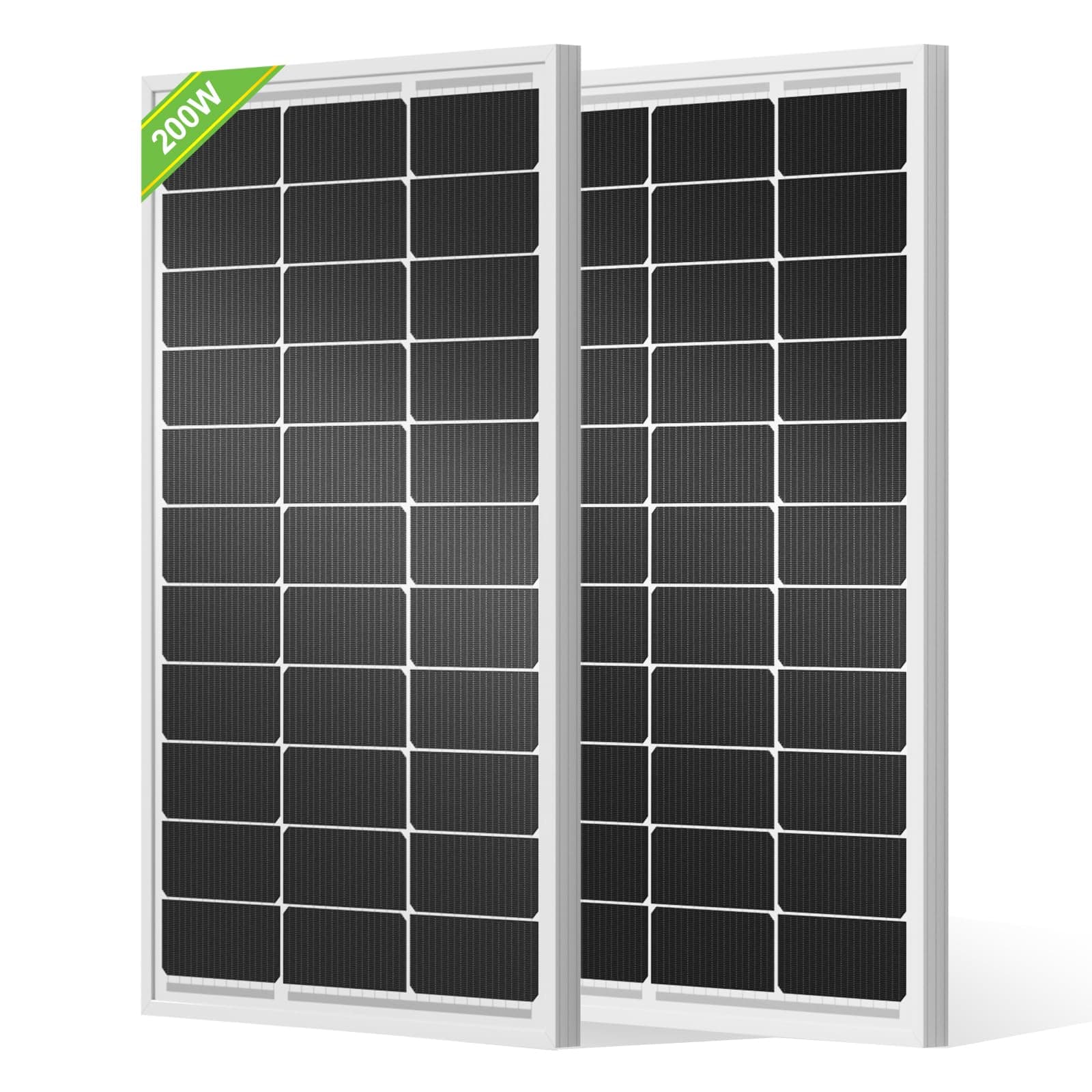 Eco Friendly 100W Solar Panel 12V Monocrystalline Solar Panel for RV Marine Boat and Other Off-Grid Applications Pack of 2 100W
