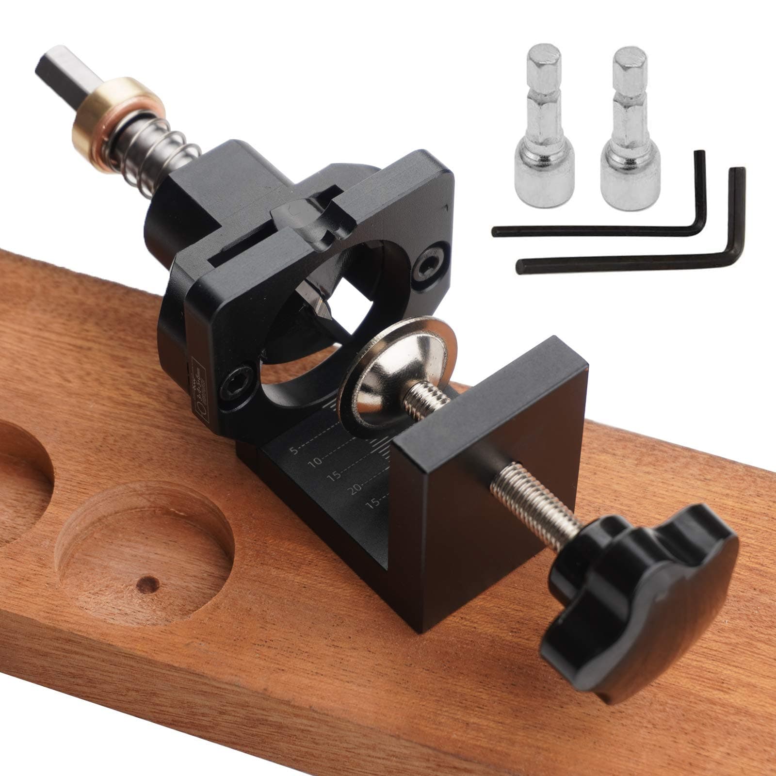 35mm Concealed Hinge Jig with Clamp Drill Bit Drilling Guide Hole Punch Locator Kit for Frame Cabinet Cupboard Door Hinges Installation