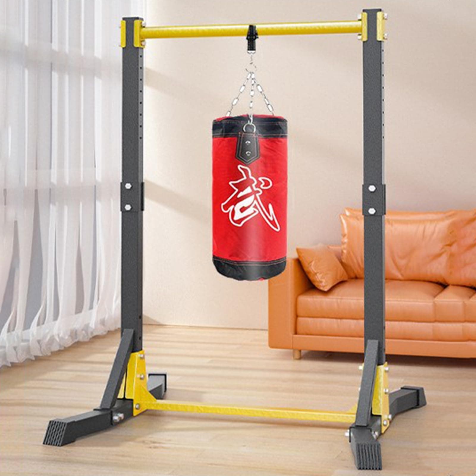 duwiikab Pull Up Station, Pull Up Station Dip Portable Pullup Bar Station, Pull Up Bar for Home Gym, Pull Up Tower Station 400LBS, Free Standing Pull Up Bar with 11 Gears Adjustment Black