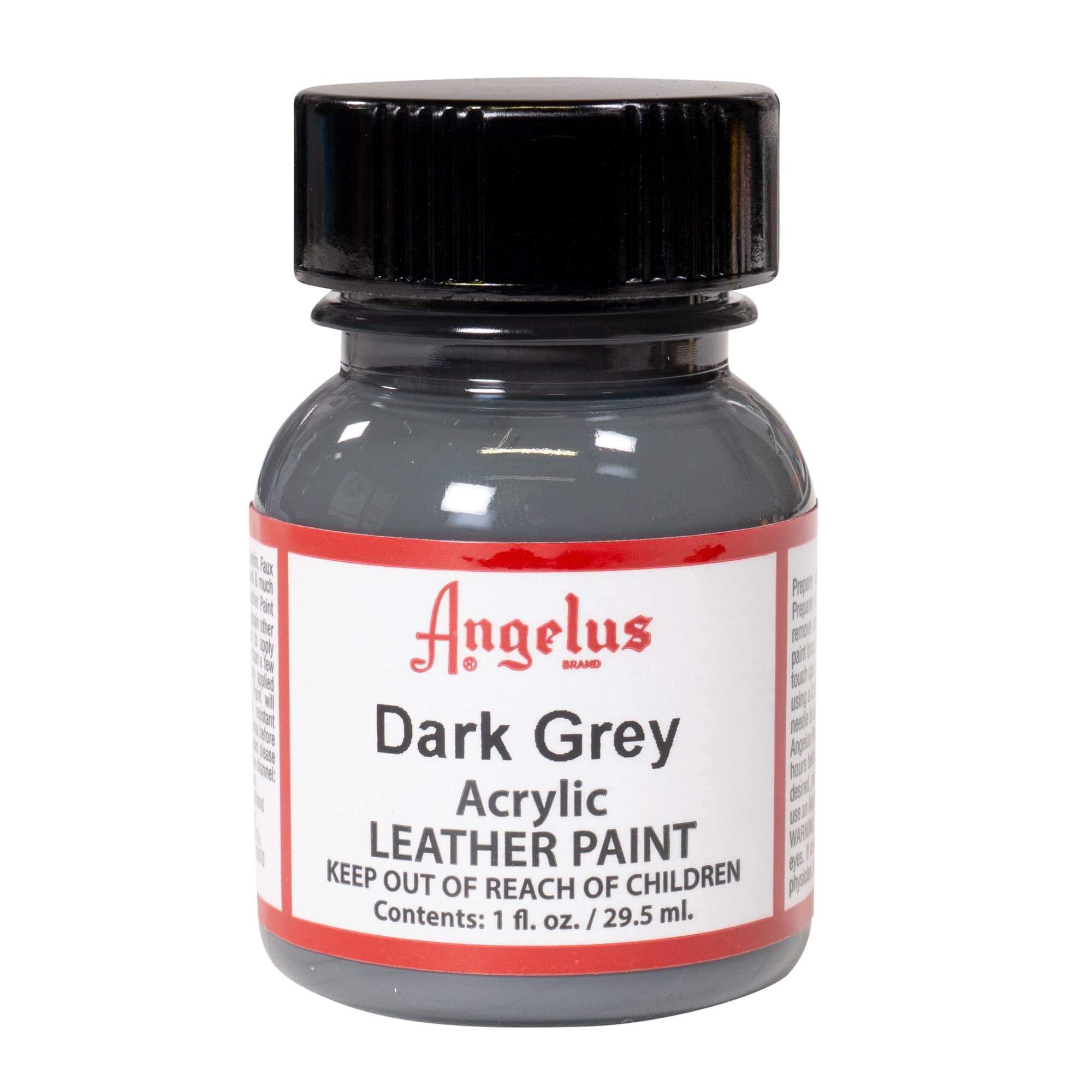 Acrylic Leather Paint, Dark Grey, 1 oz.