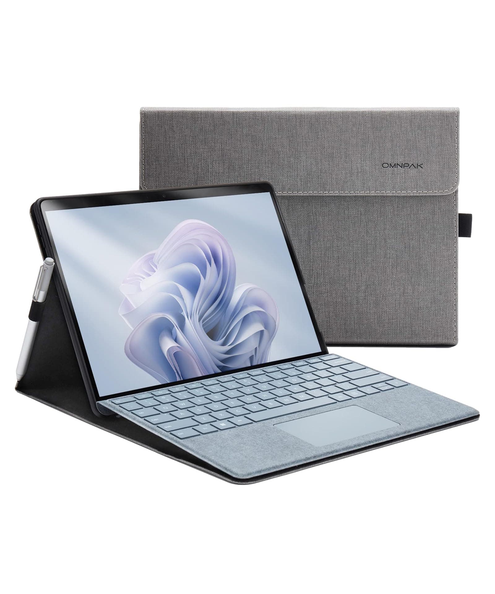 Omnpak Microsoft Surface Pro 11/10/9 Case, Lightweight Protective, Multiple Angle, Stylus Holder, Designed for Surface 11th Edition AI 2024/Pro 9 5G 13" 2022, Compatible with Type Cover Keyboard